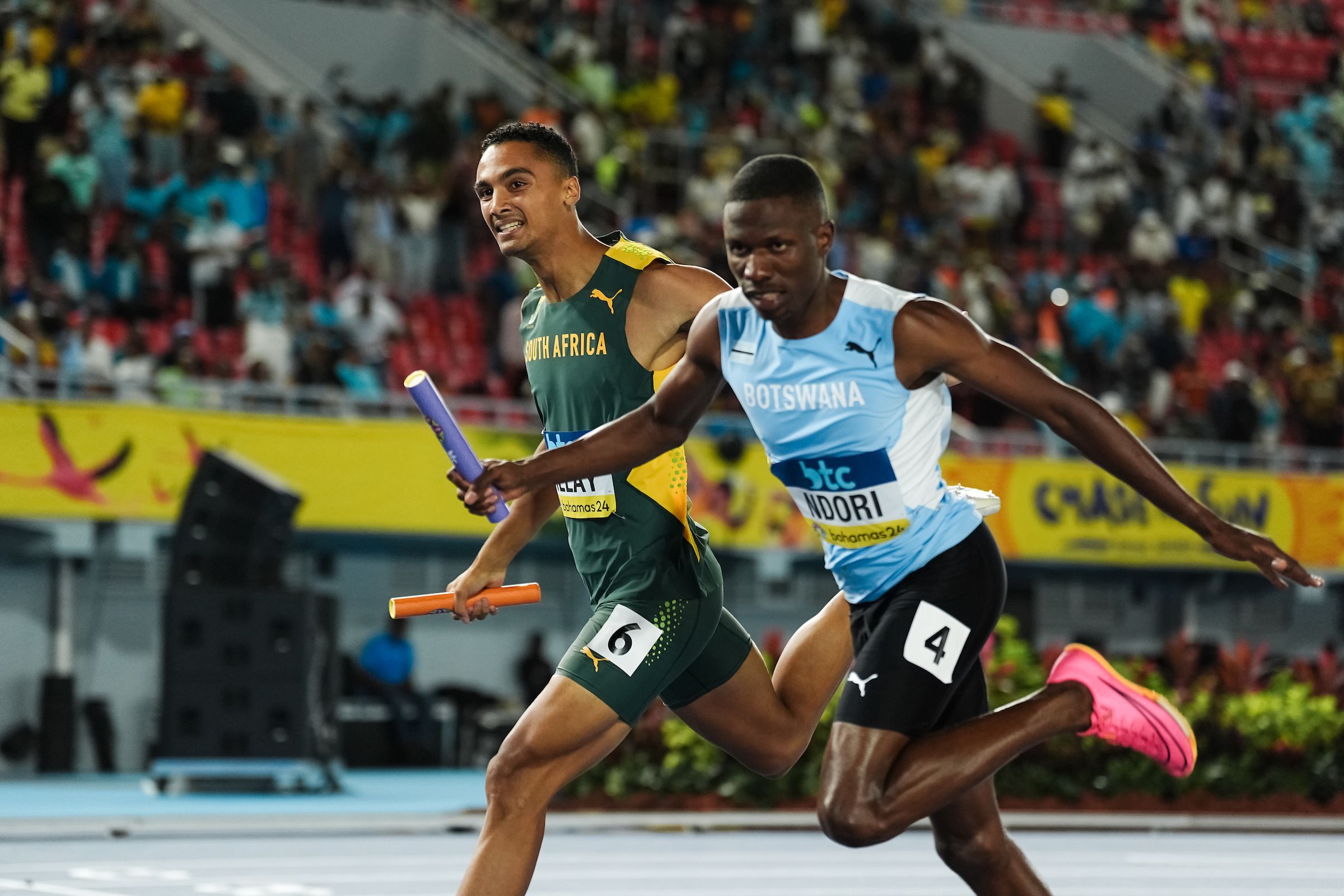 Botswana wins their 4x400m heat at the World Athletics Relays Bahamas 24
