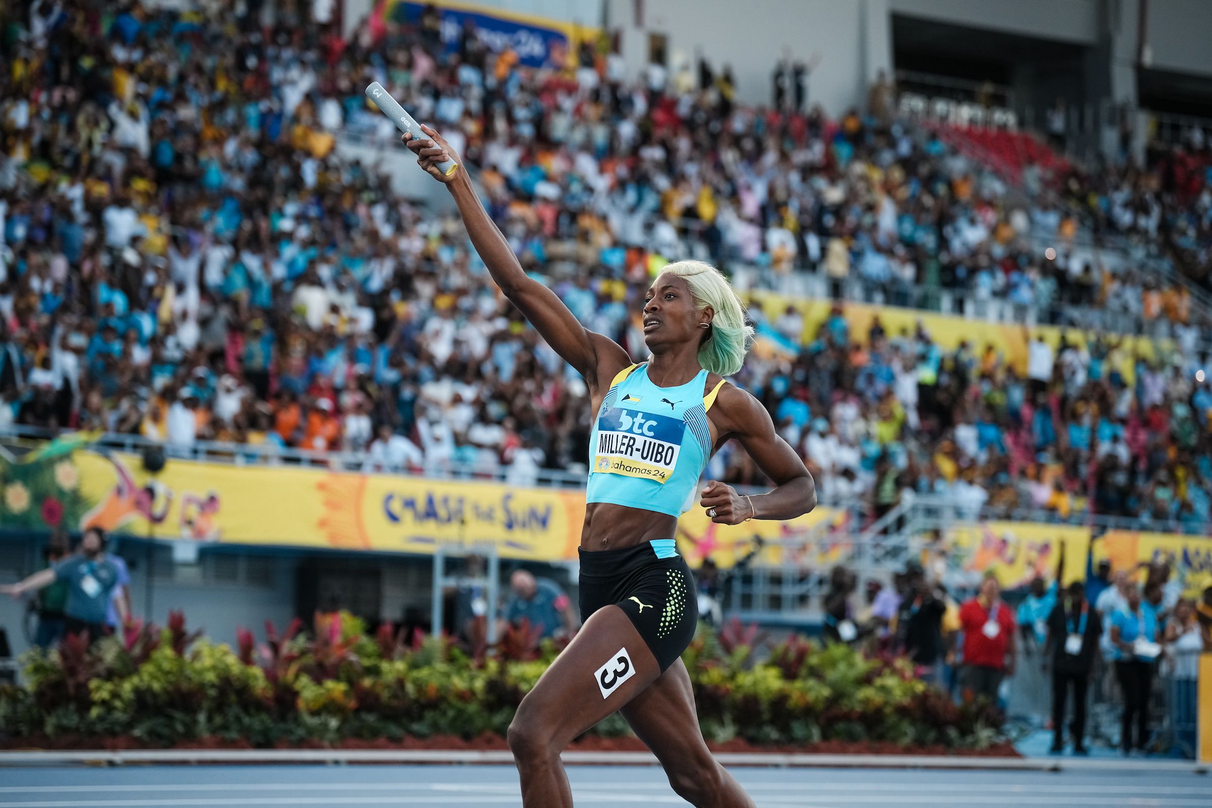 Shaunae Miller-Uibo anchors The Bahamas at the World Athletics Relays Bahamas 24