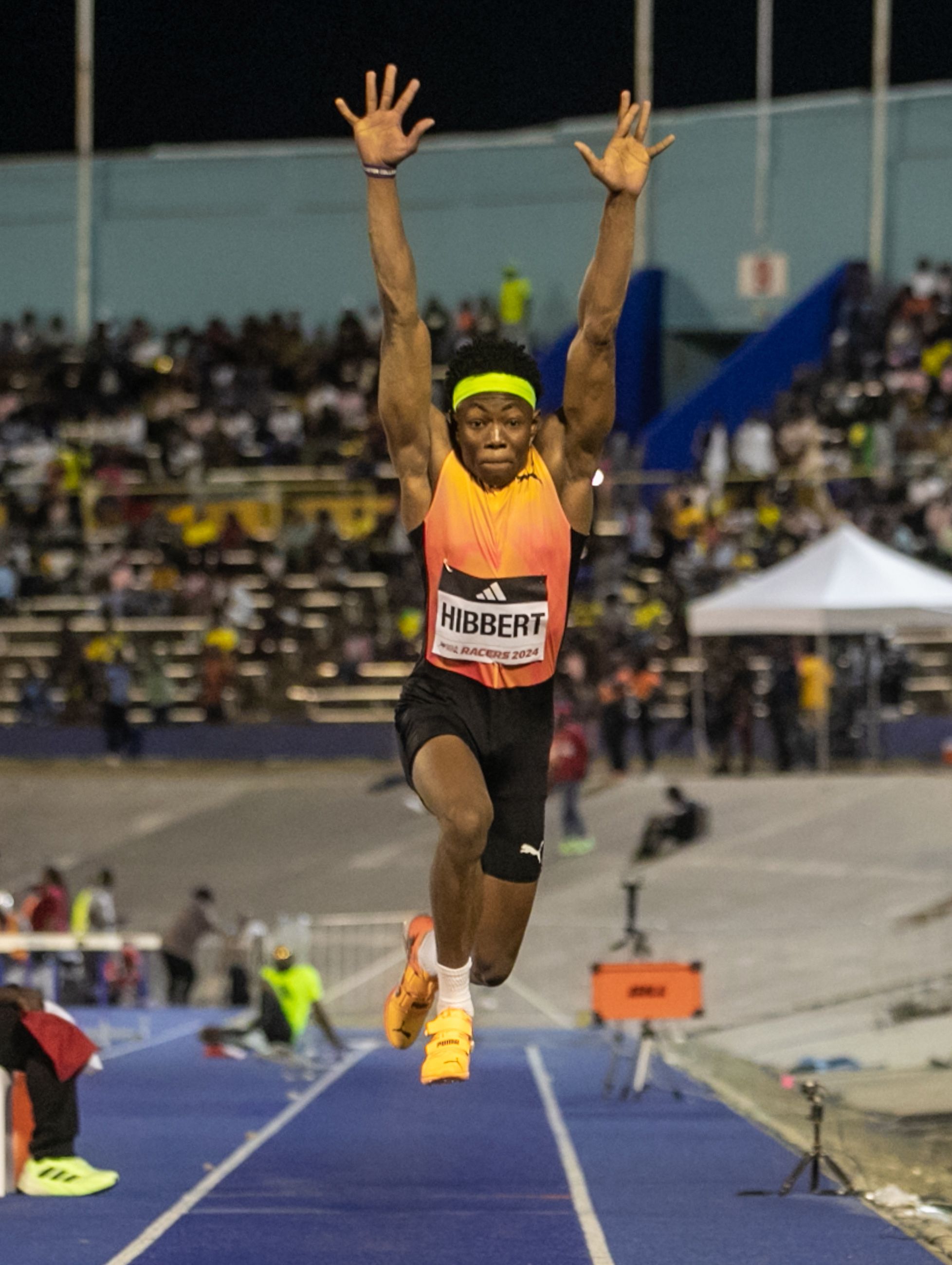 Jaydon Hibbert, triple jump winner in Kingston