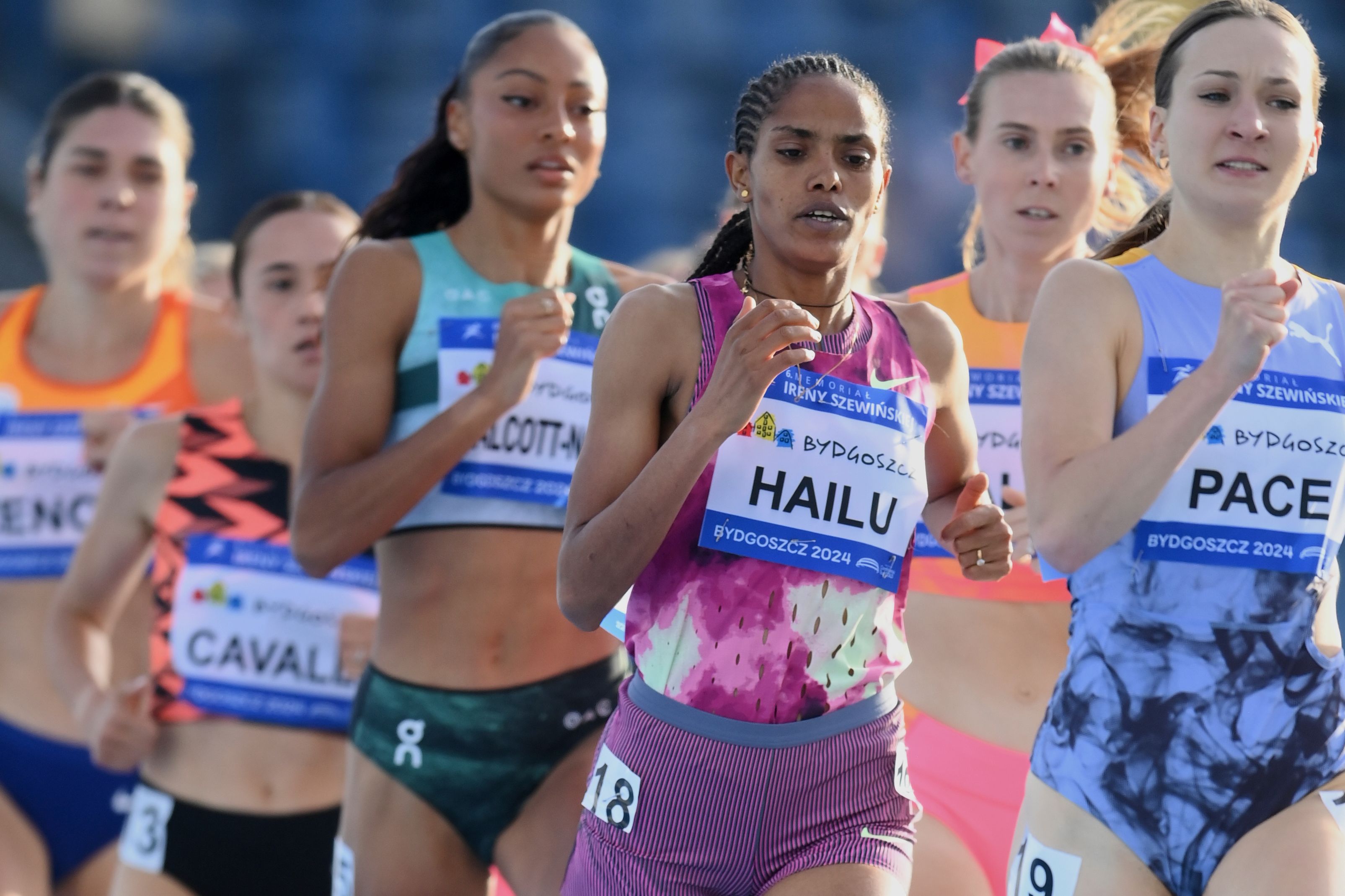 Freweyni Hailu in the 1500m in Bydgoszcz
