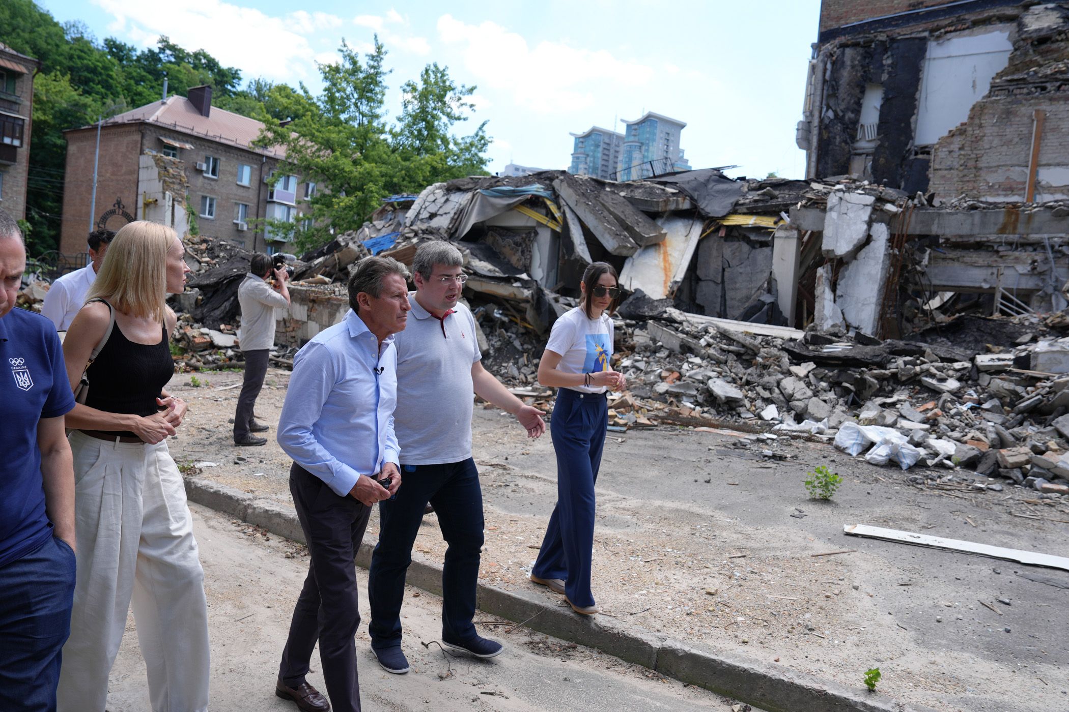 World Athletics President Sebastian Coe in Ukraine