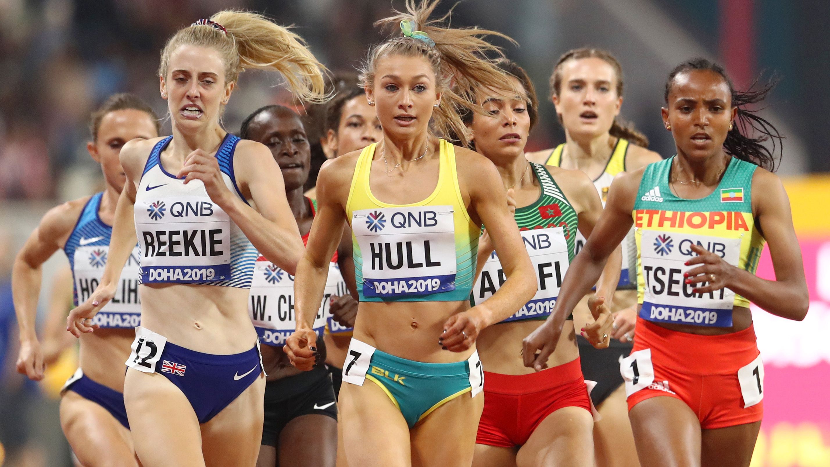 Jessica Hull in action at the World Athletics Championships in Doha in 2019