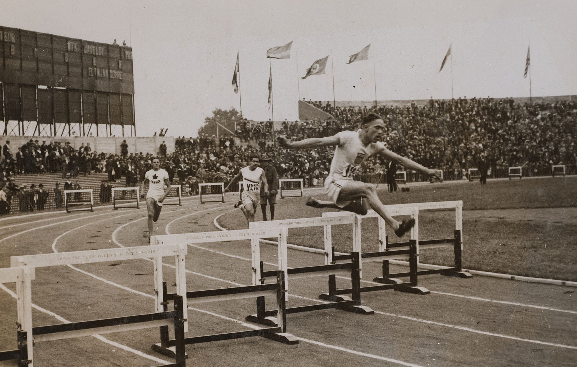 The men's 400m hurdles at the 1924 Olympic Games