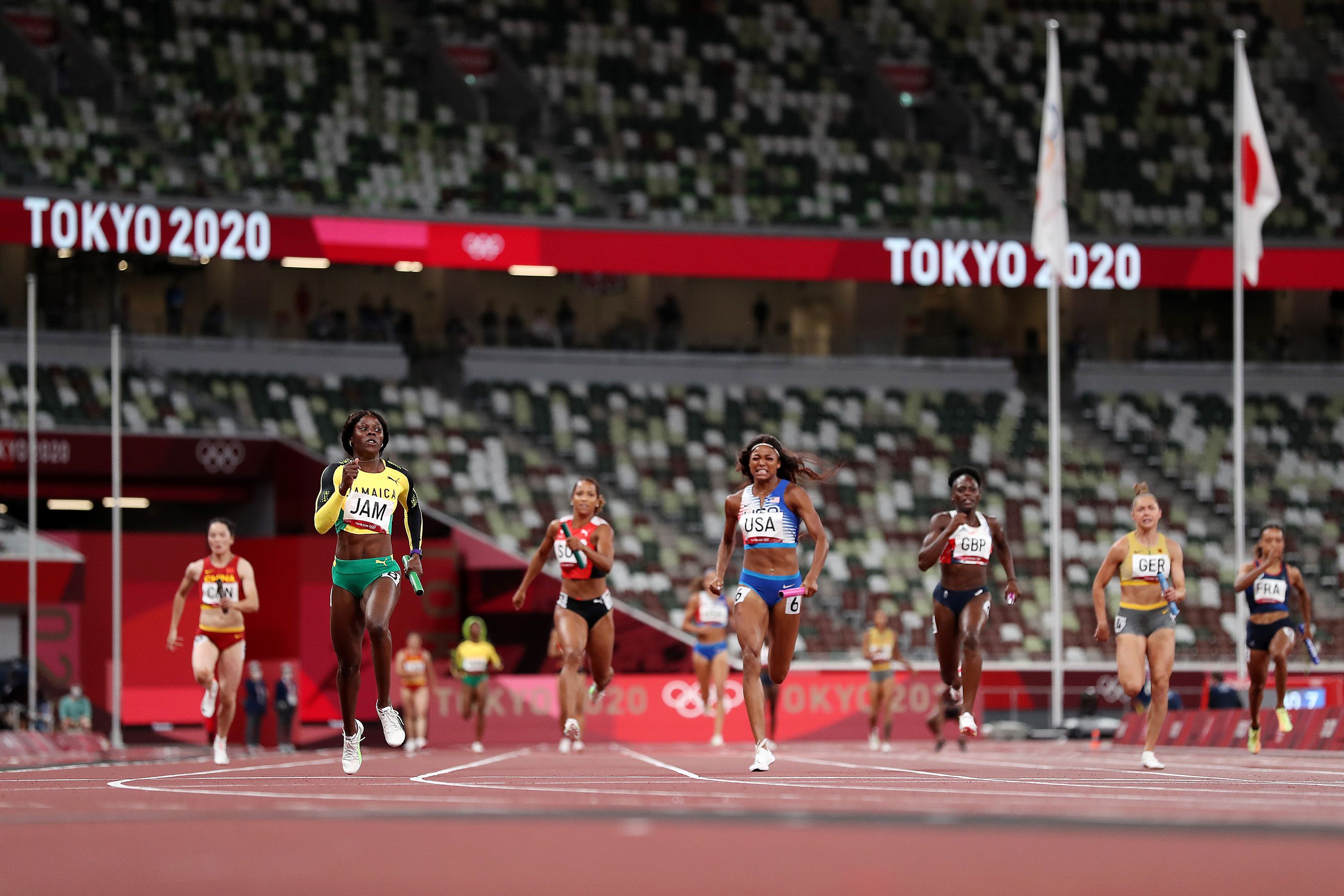 The women's 4x100m final in Tokyo