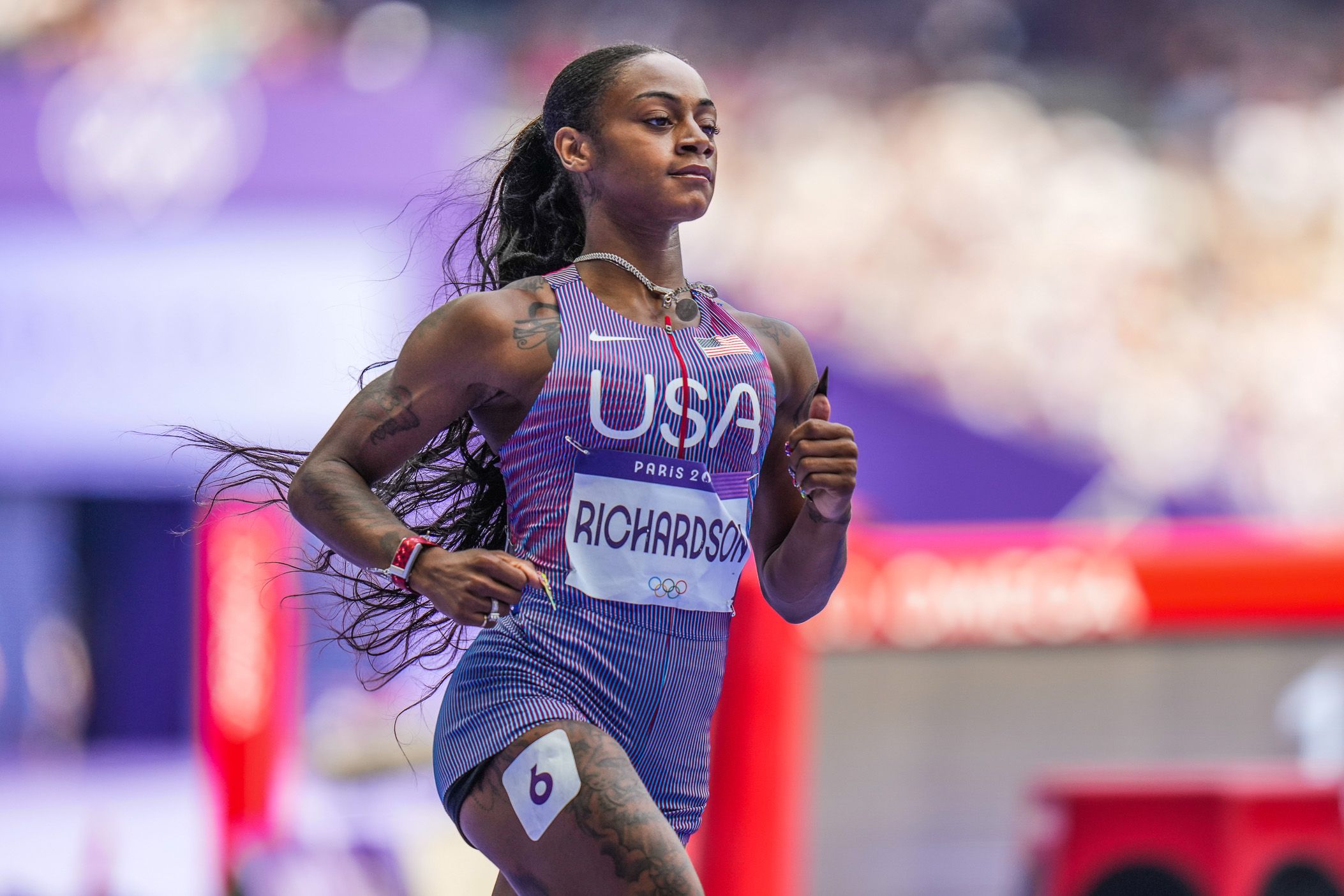 Sha'Carri Richardson in the 100m at the Paris 2024 Olympic Games