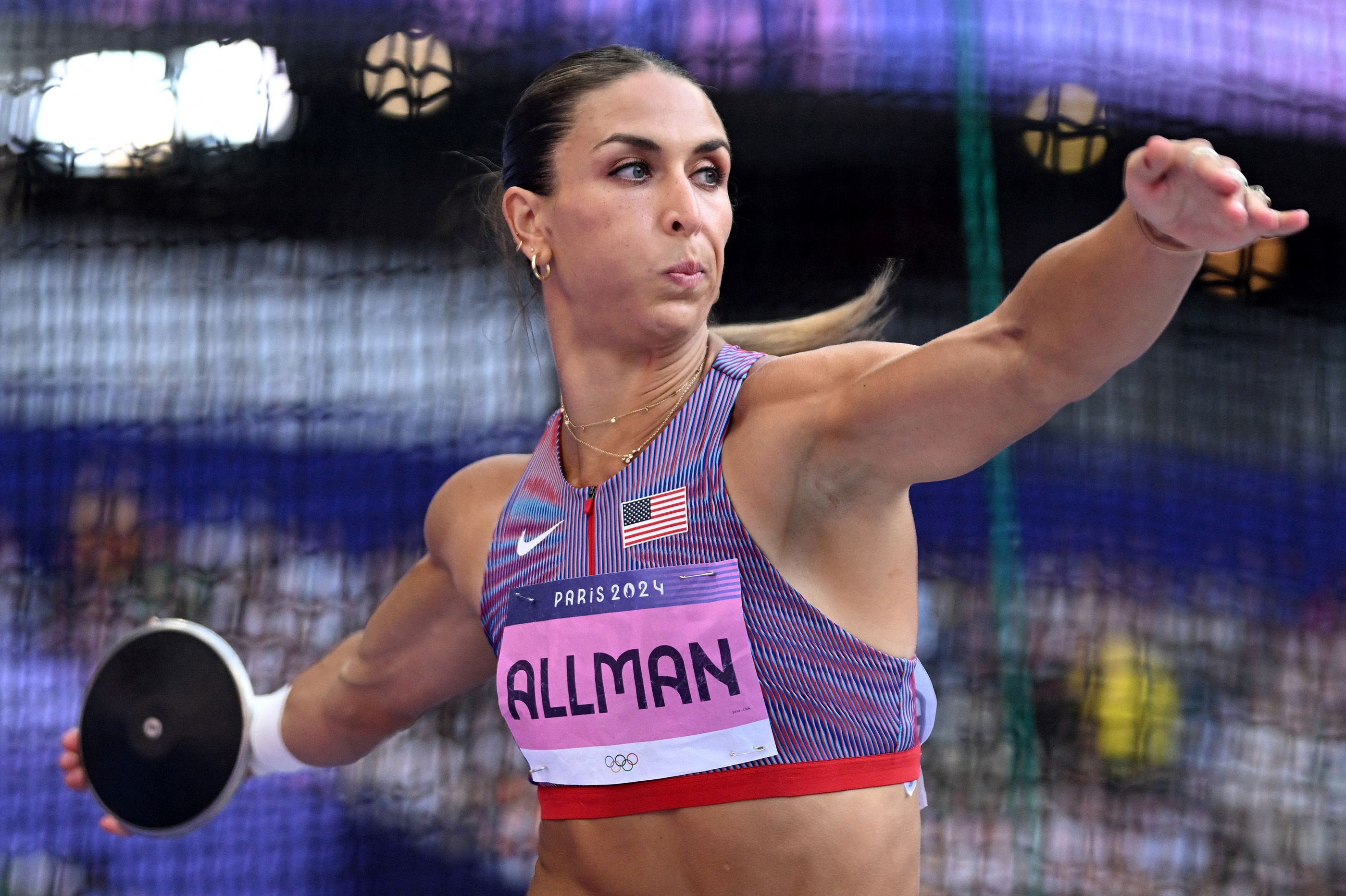 Valarie Allman in the discus at the Paris 2024 Olympic Games