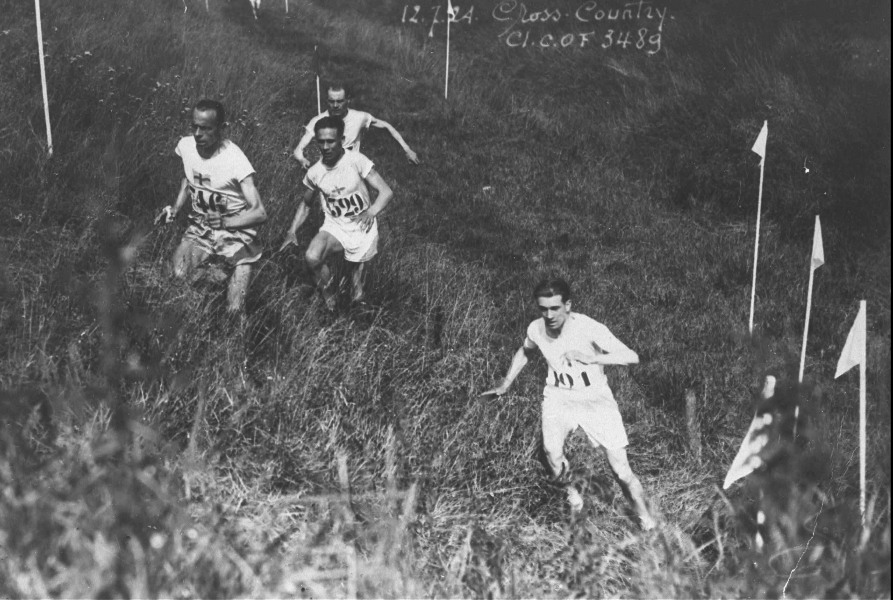 Paavo Nurmi during the Paris 1924 cross country