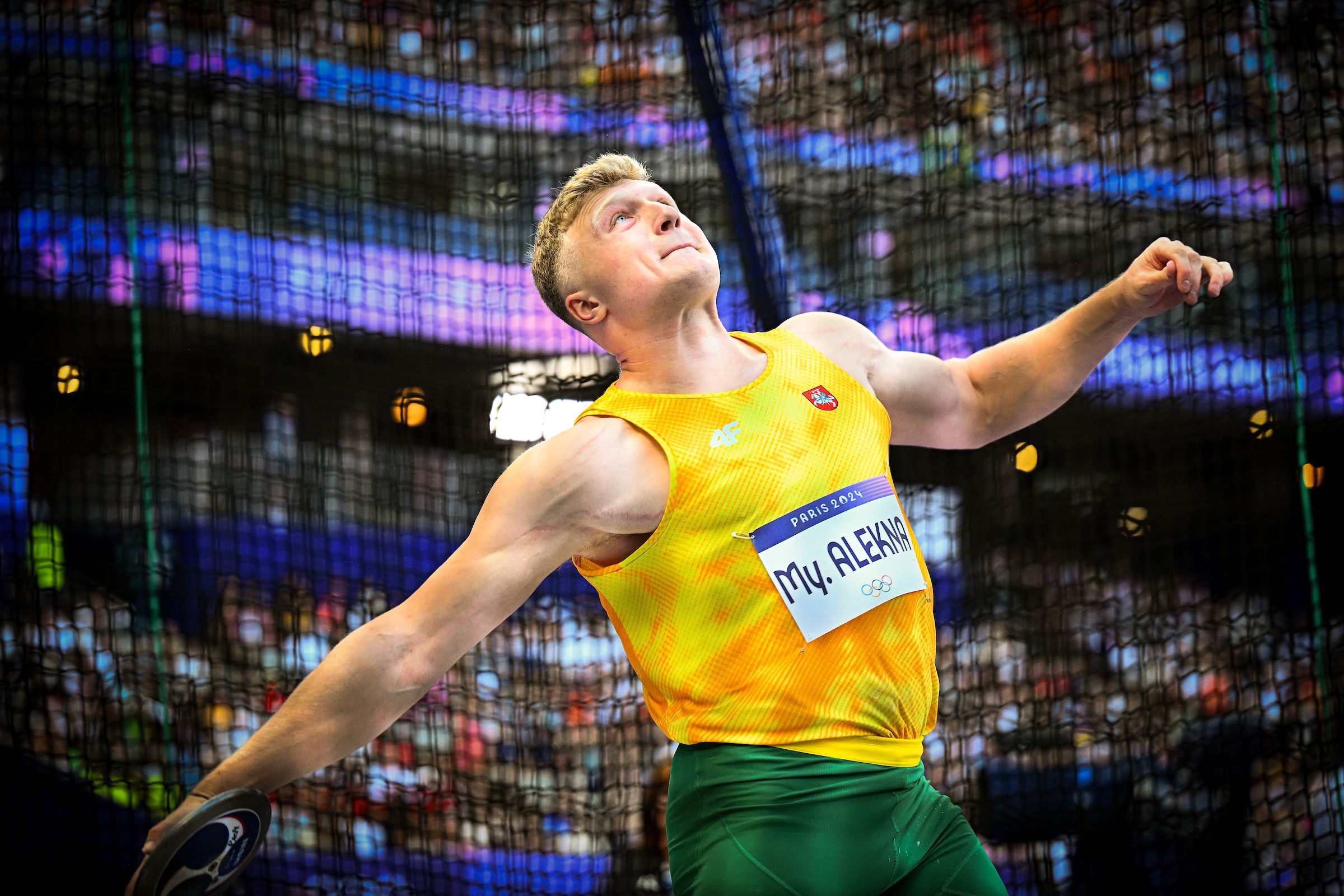 Mykolas Alekna in the men's discus at the Paris 2024 Olympic Games