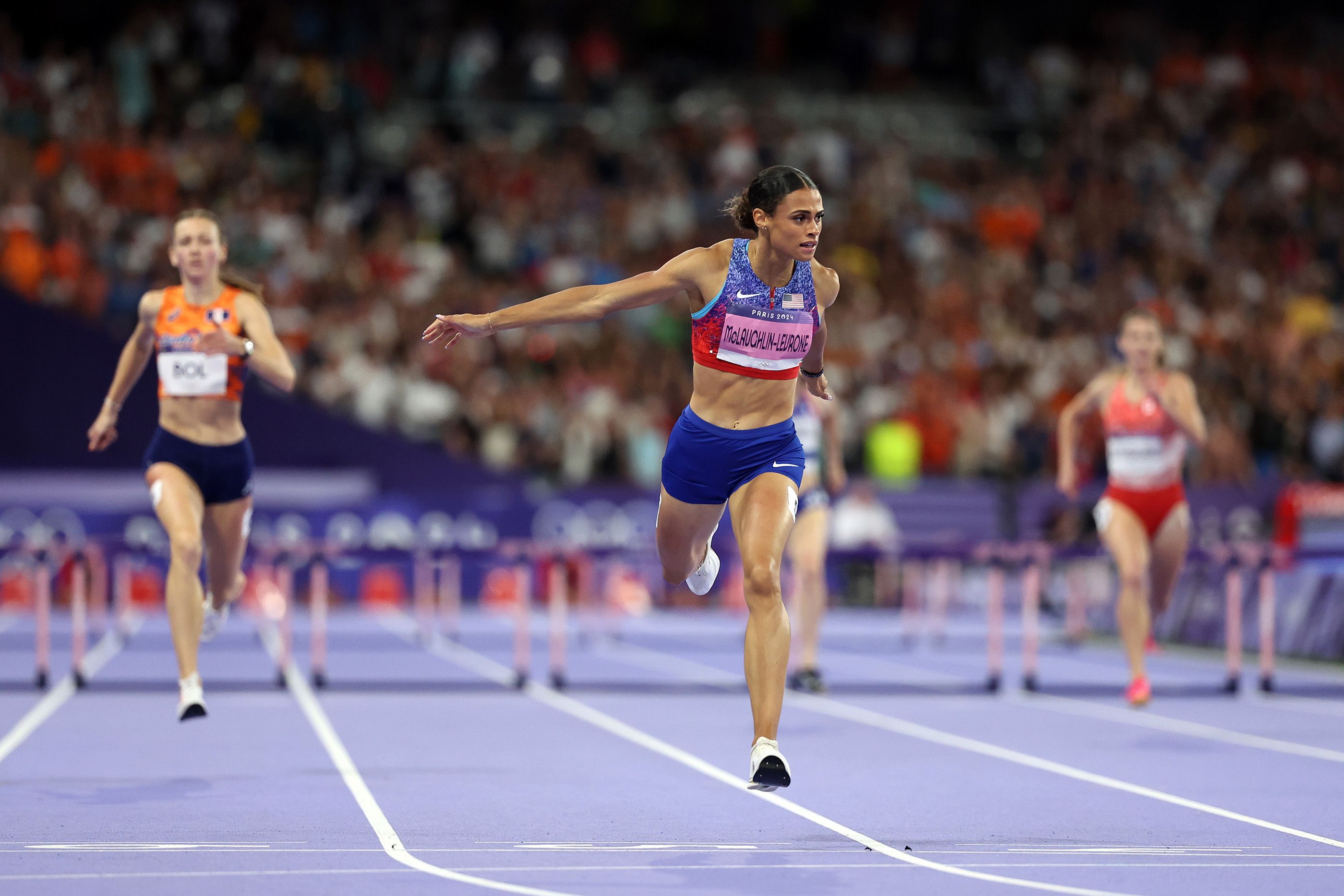 Sydney McLaughlin-Levrone sets a world 400m hurdles record at the Paris 2024 Olympic Games