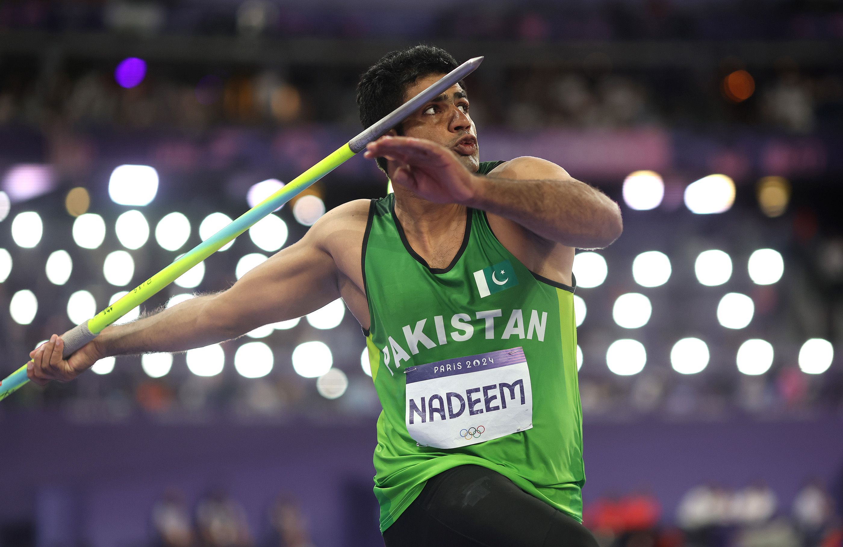 Javelin champion Arshad Nadeem at the Paris 2024 Olympic Games