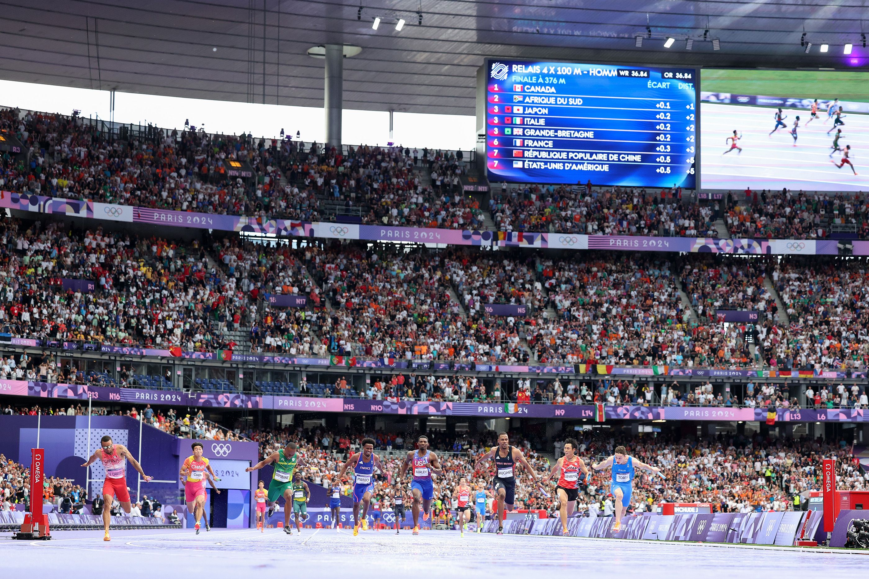 The men's 4x100m final at the Paris 2024 Olympic Games