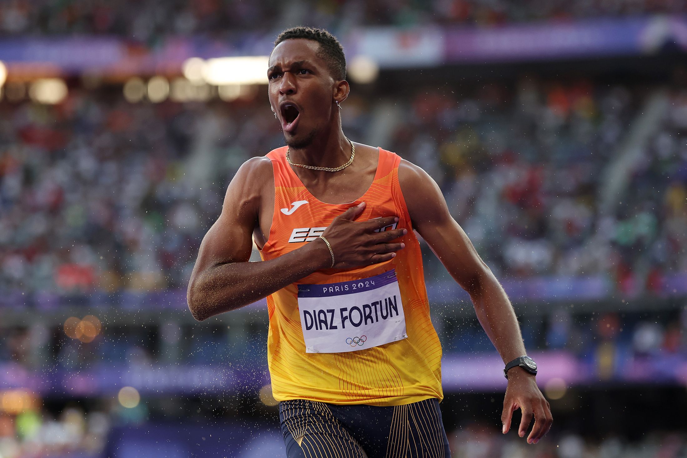 Jordan Alejandro Diaz Fortun, triple jump winner at the Paris 2024 Olympic Games