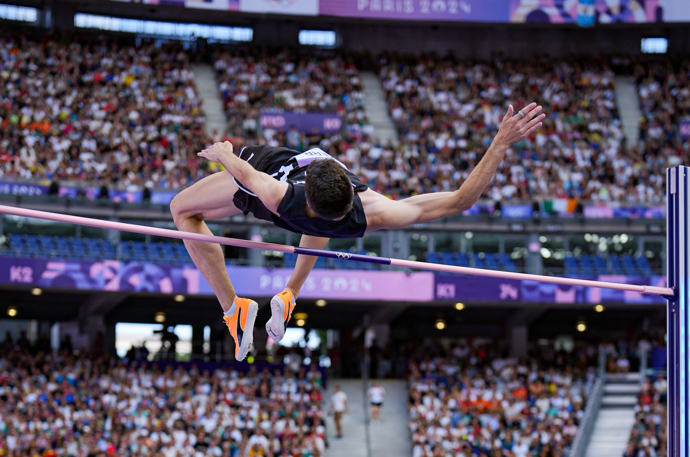 Hamish Kerr in the high jump at the Paris 2024 Olympic Games