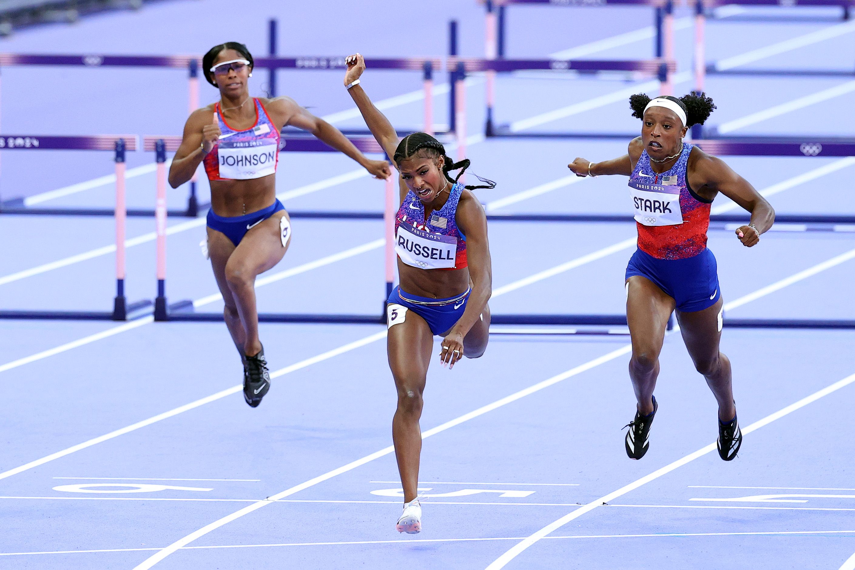 Masai Russell wins 100m hurdles gold at the Paris 2024 Olympic Games