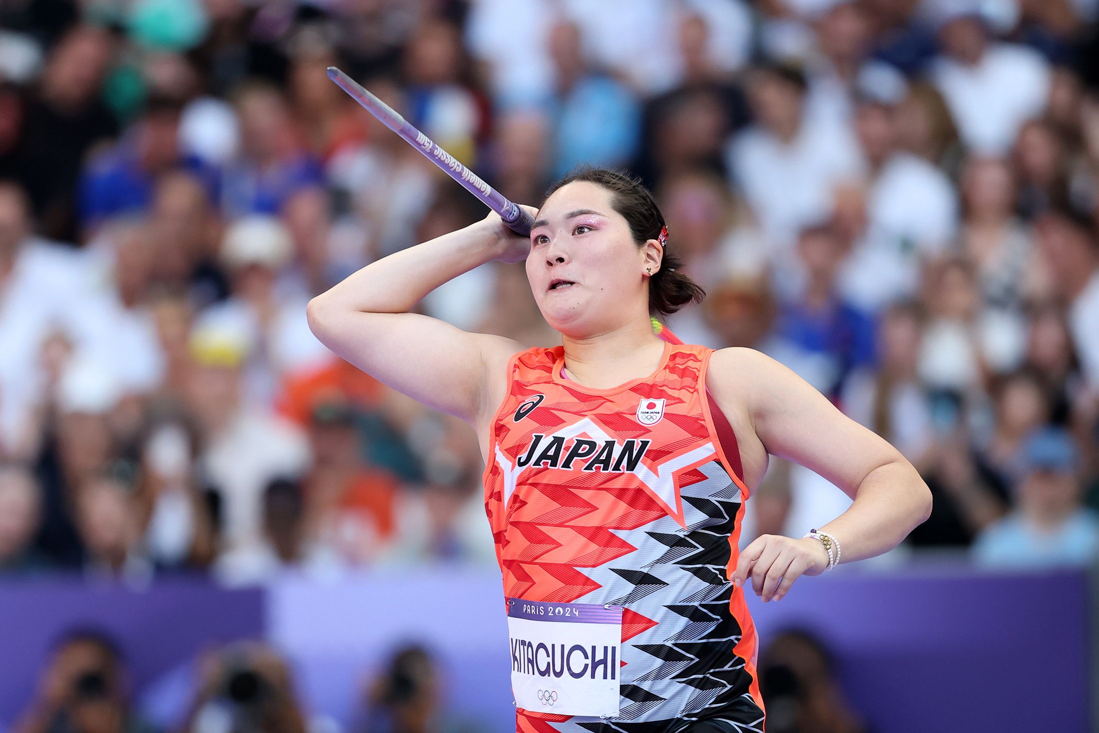 Haruka Kitaguchi in the javelin at the Paris 2024 Olympic Games