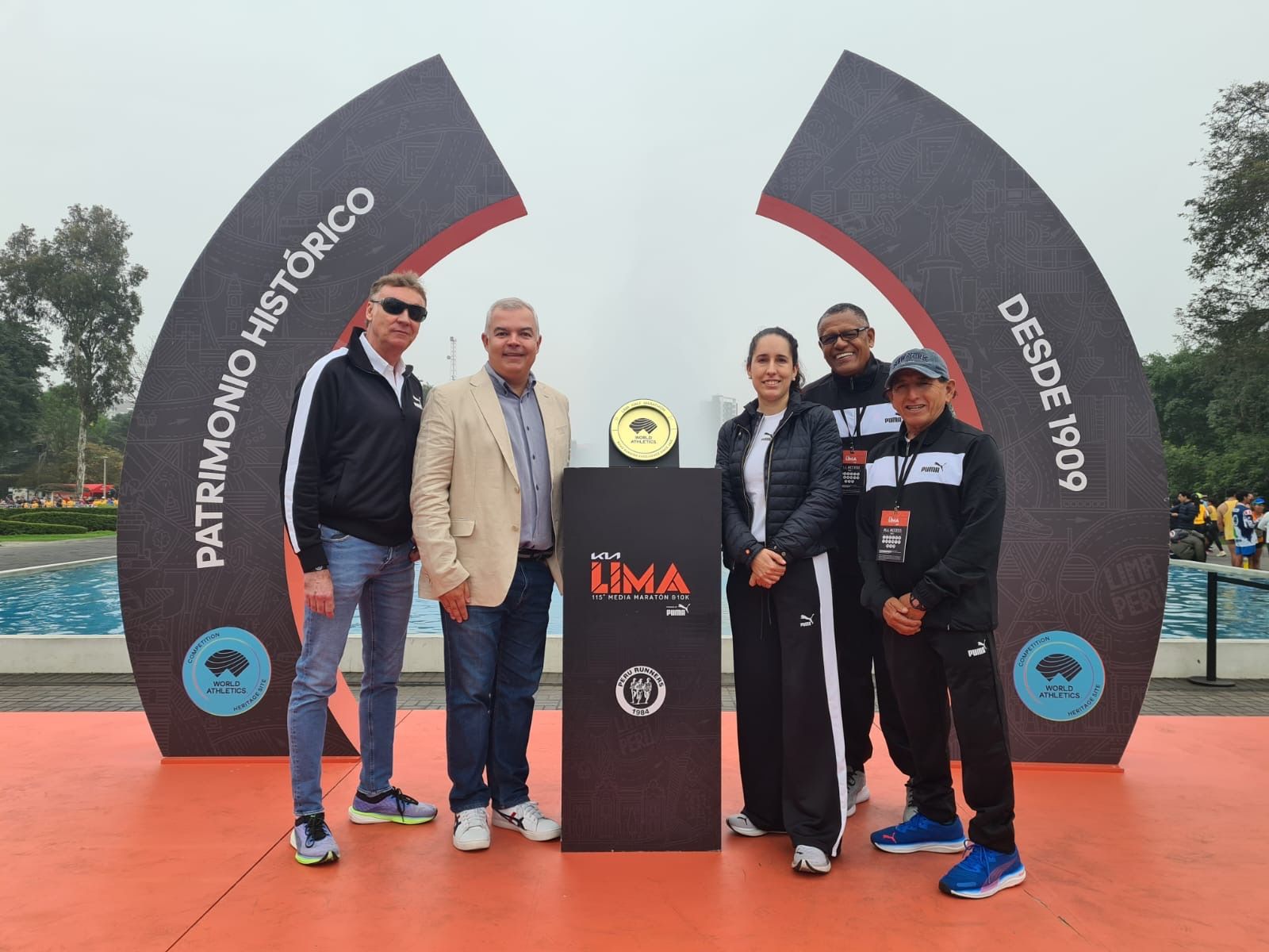 The World Athletics Heritage plaque in Lima