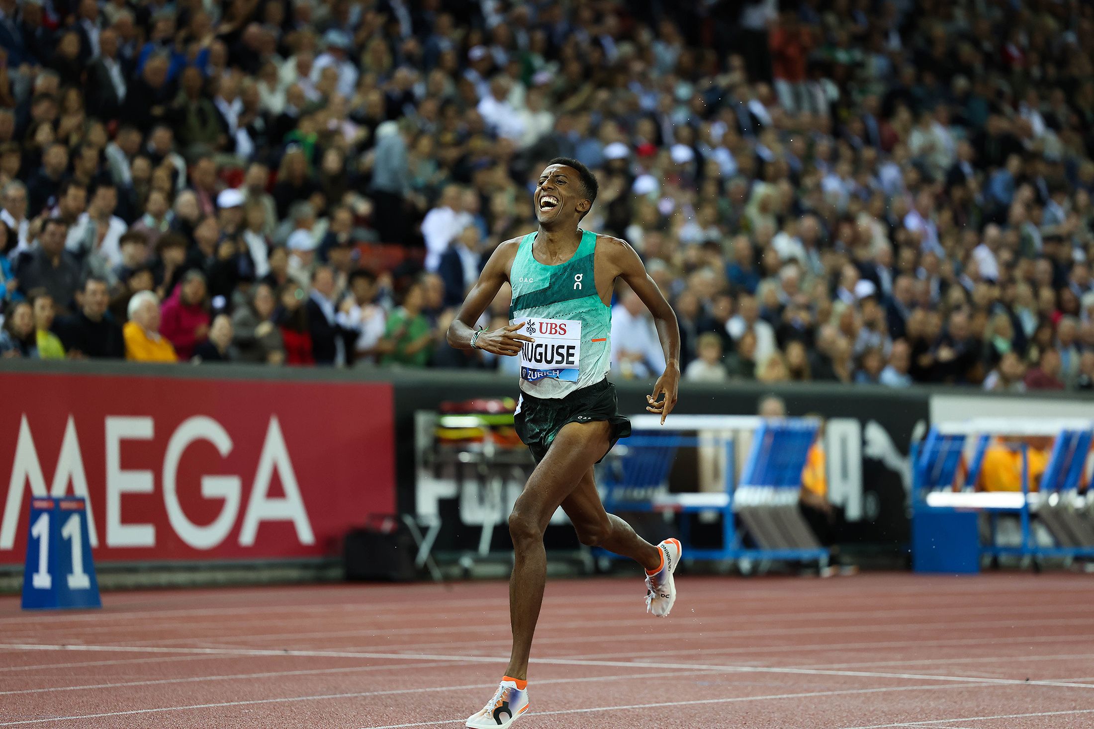 Yared Nuguse wins the 1500m in Zurich