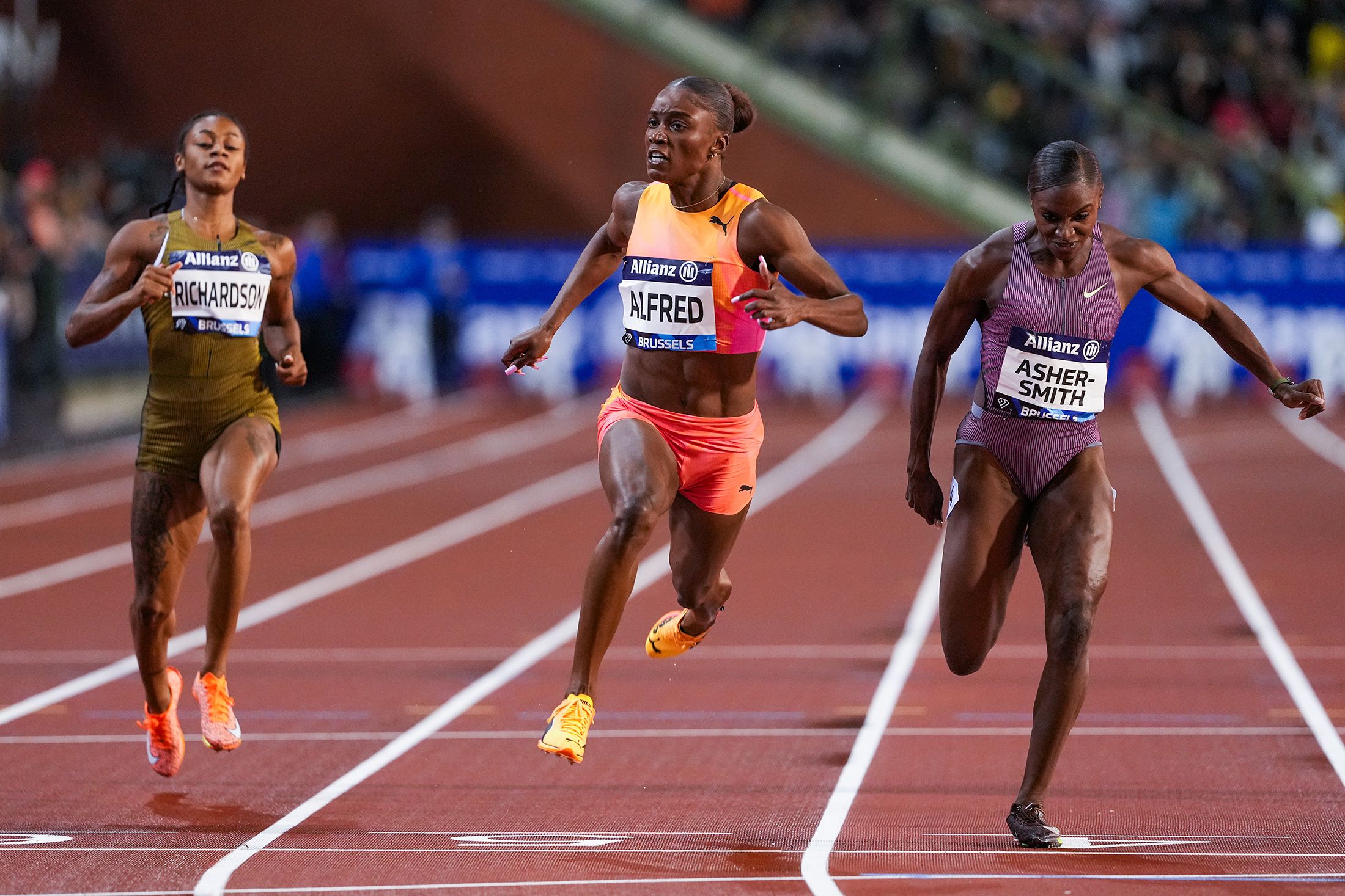 Julien Alfred wins over 100m in Brussels