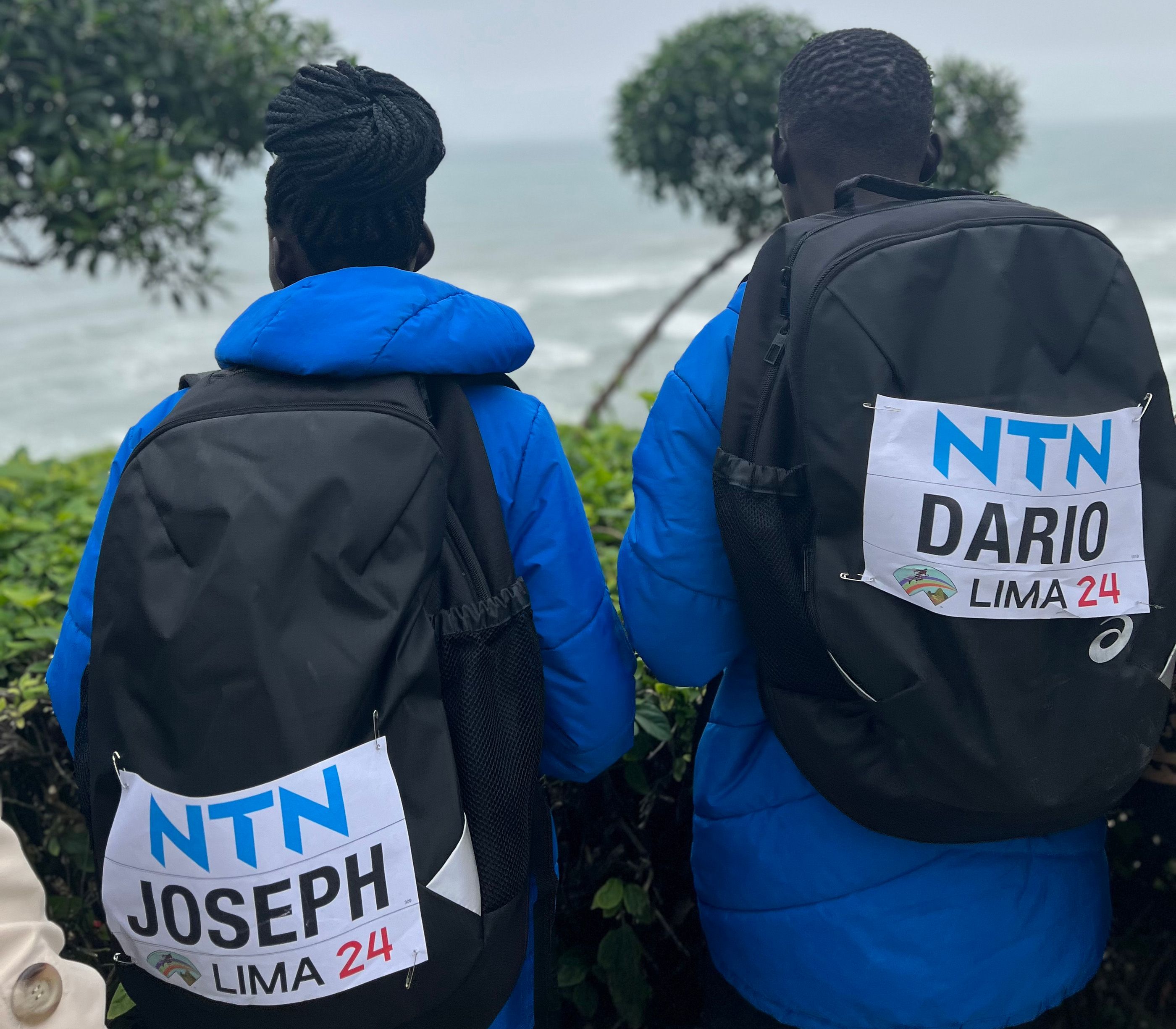 Zinad Joseph and Lokoro Dario see the ocean for the first time