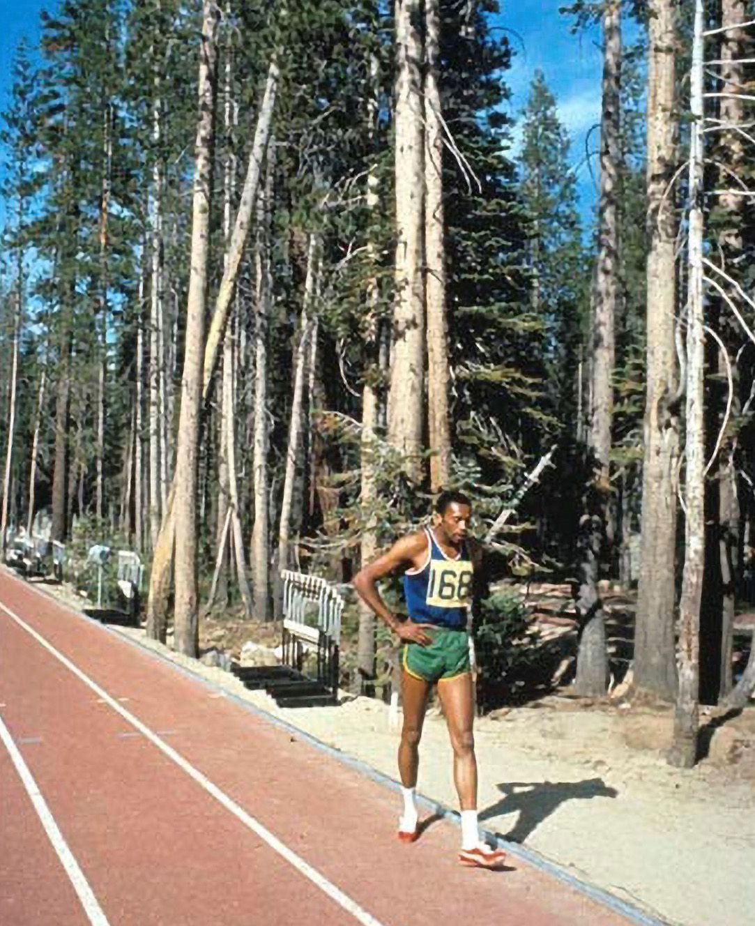 Tommie Smith on the Echo Summit track