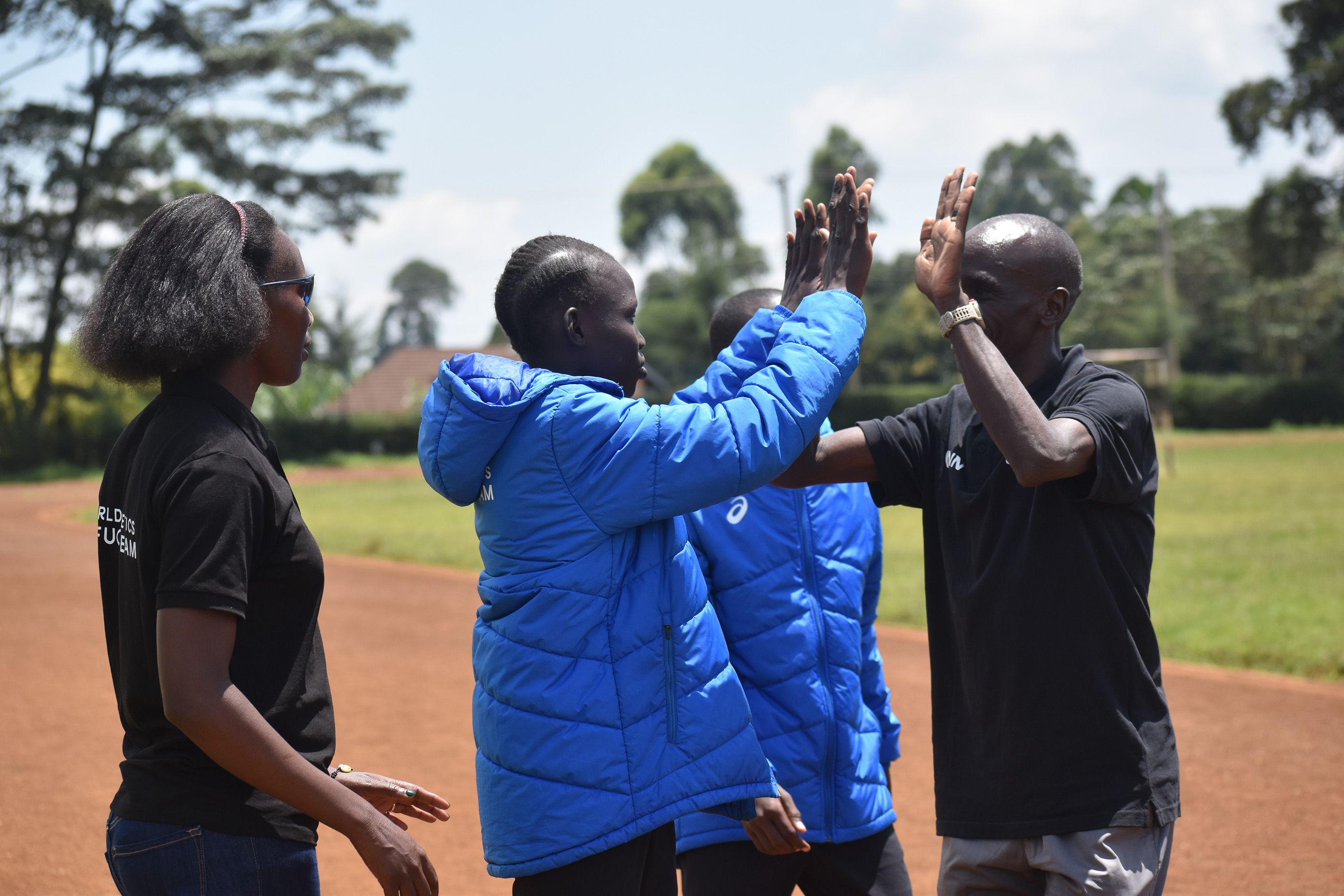 Refugee athletics team members were left inspired after meeting mentor Eliud Kipchoge