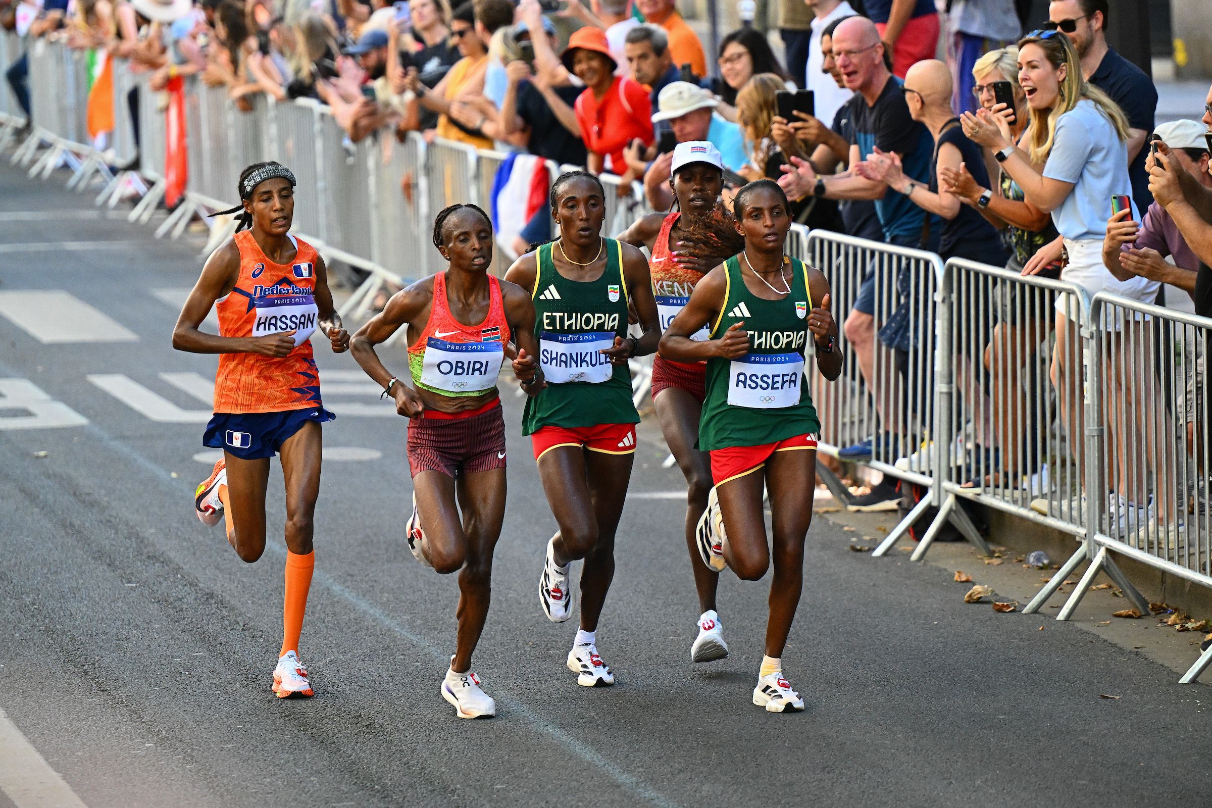 Sifan Hassan during the marathon in Paris