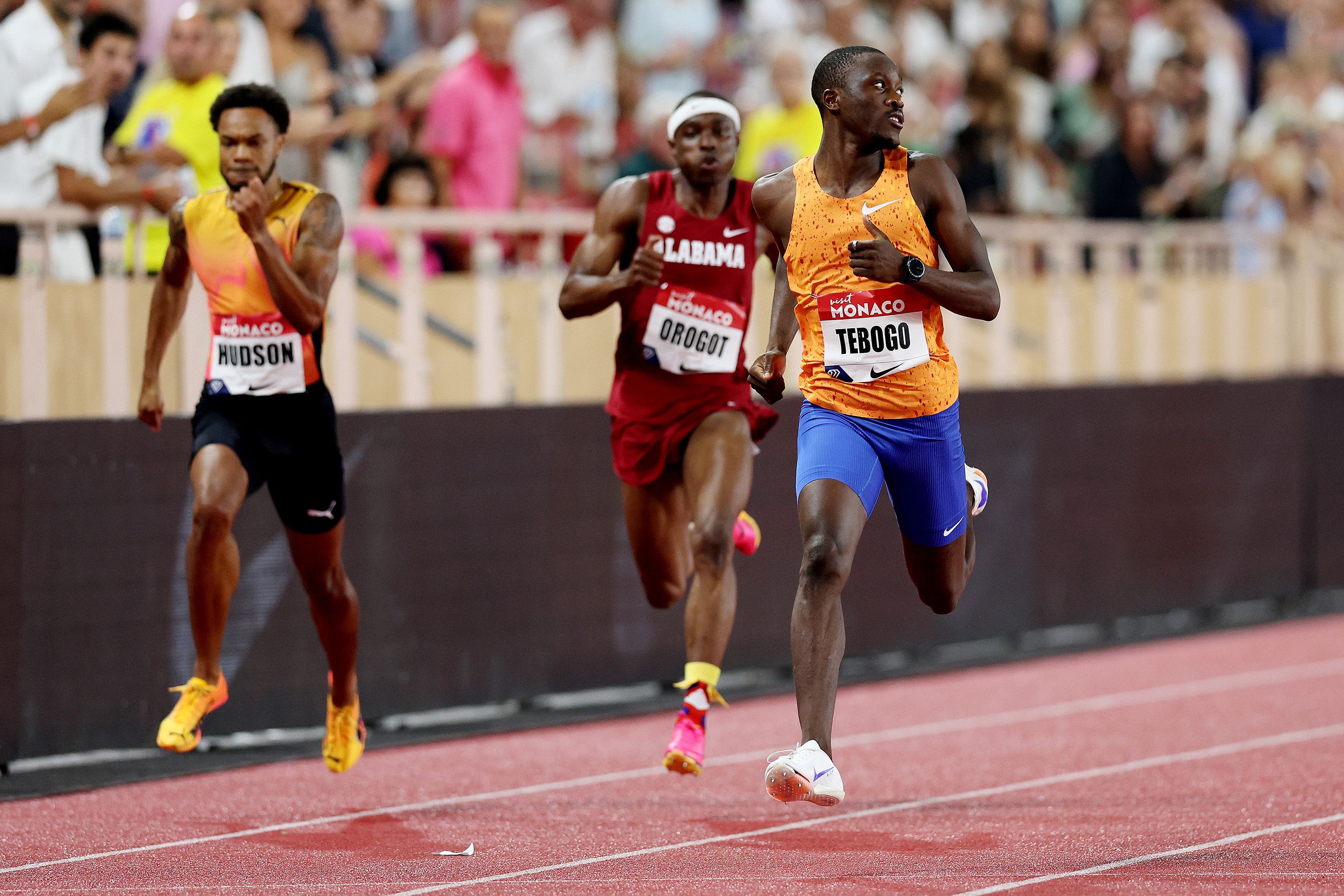 Letsile Tebogo at the Diamond League meeting in Monaco