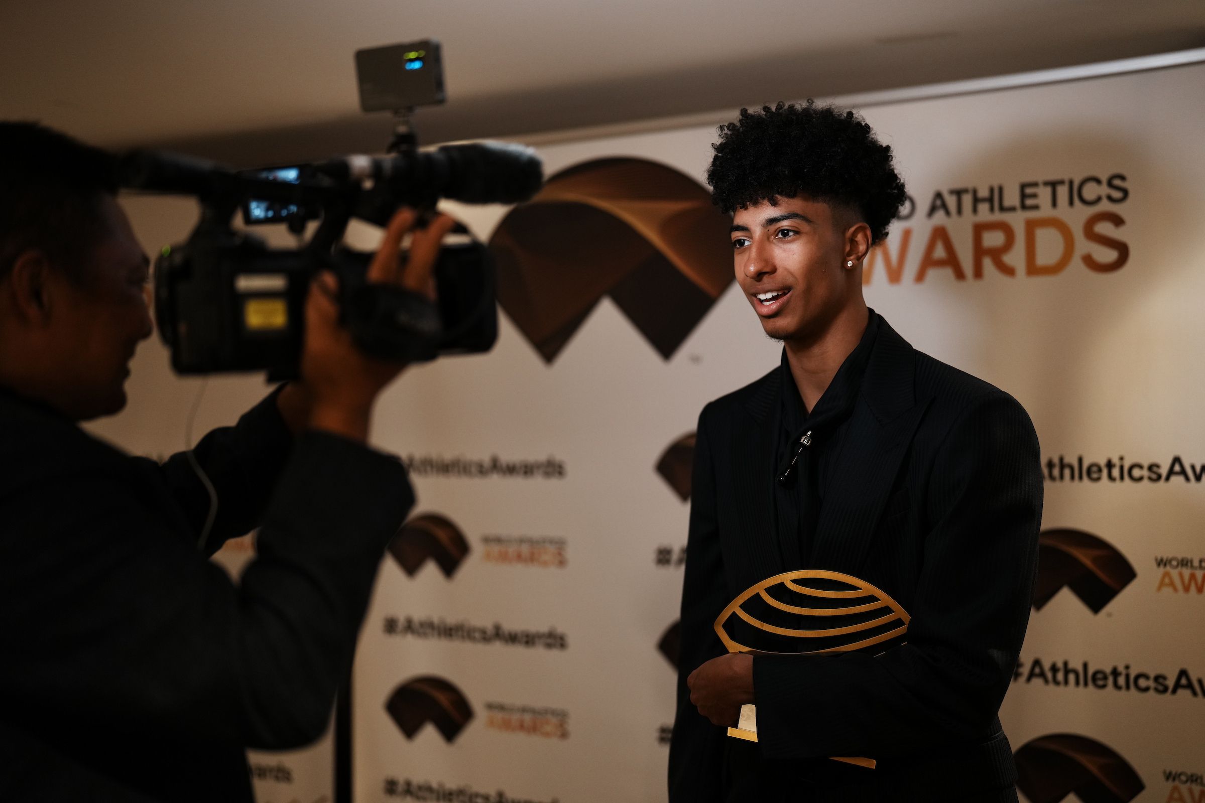 Mattia Furlani at the World Athletics Awards