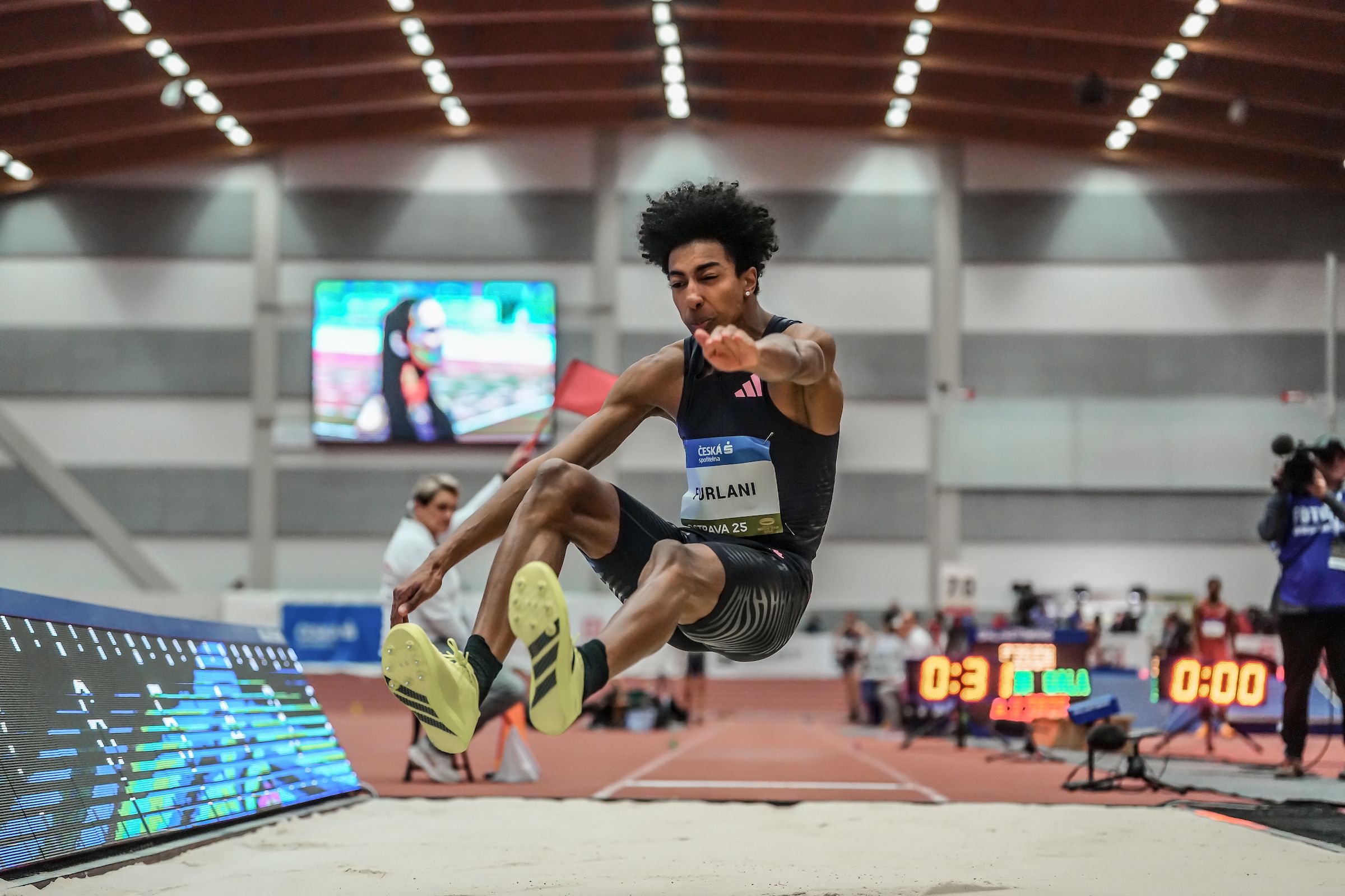 Long jump winner Mattia Furlani in Ostrava