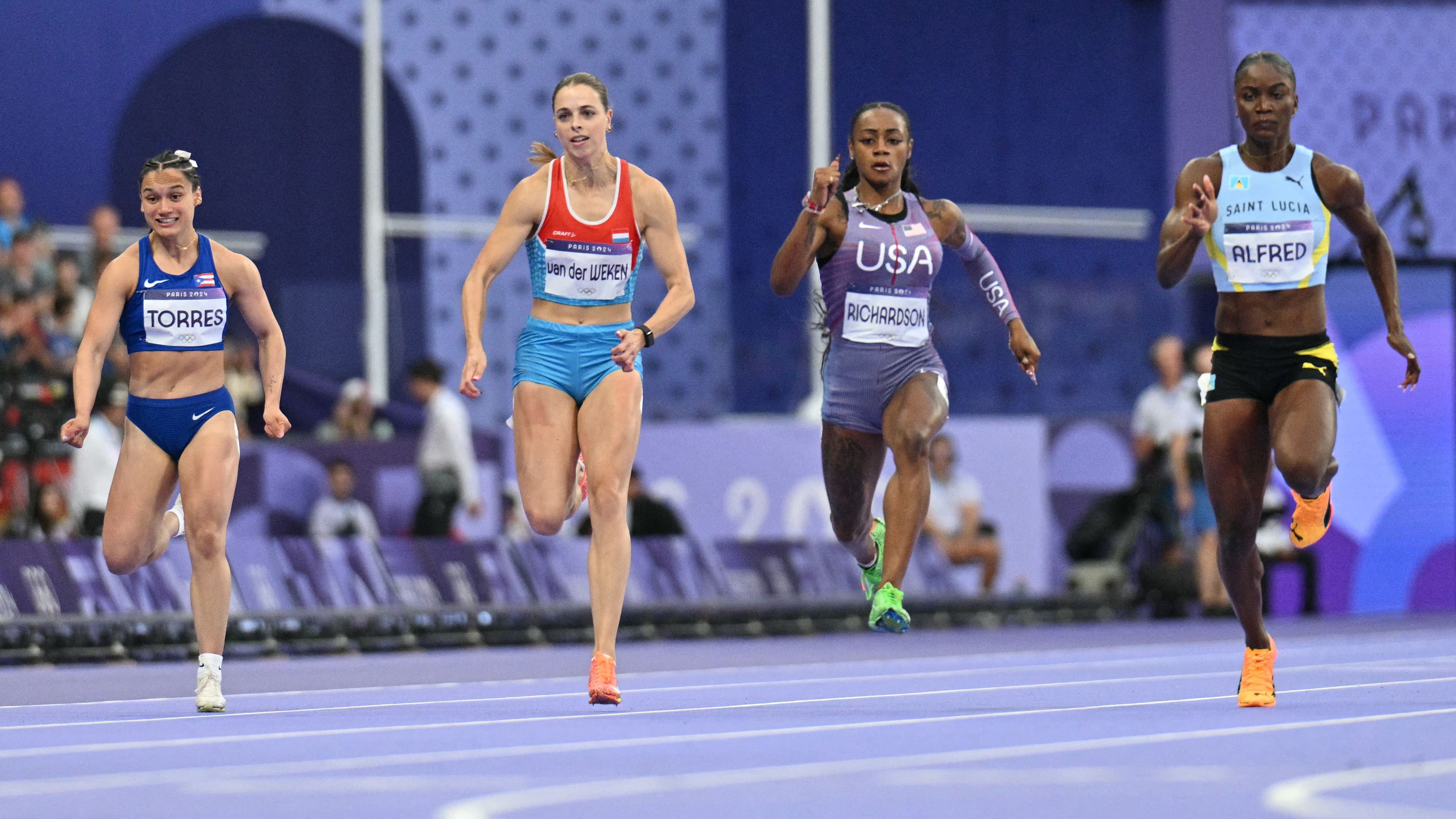 Patrizia van der Weken in action at the Paris 2024 Olympic Games