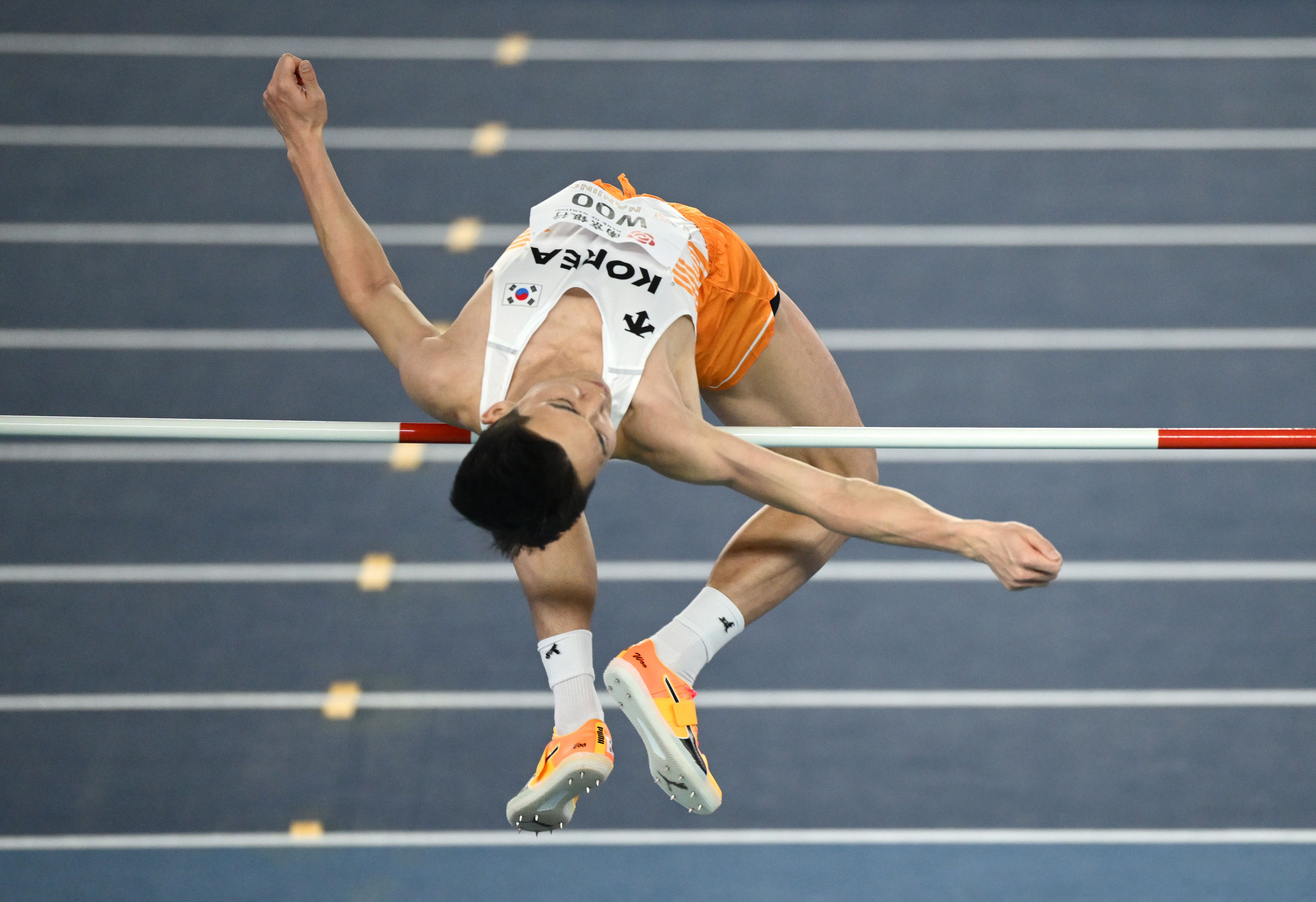 Woo Sanghyeok in the high jump at the World Athletics Indoor Championships Nanjing 25