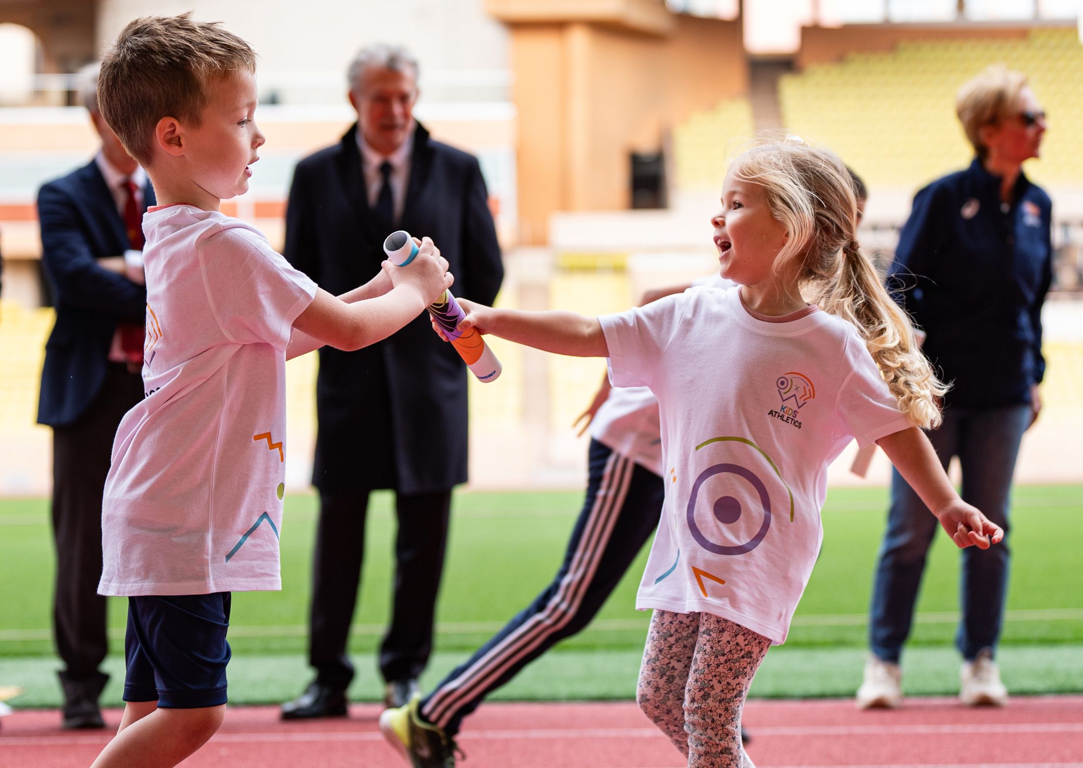 Kids take part in the Relay Around the World Challenge in Monaco