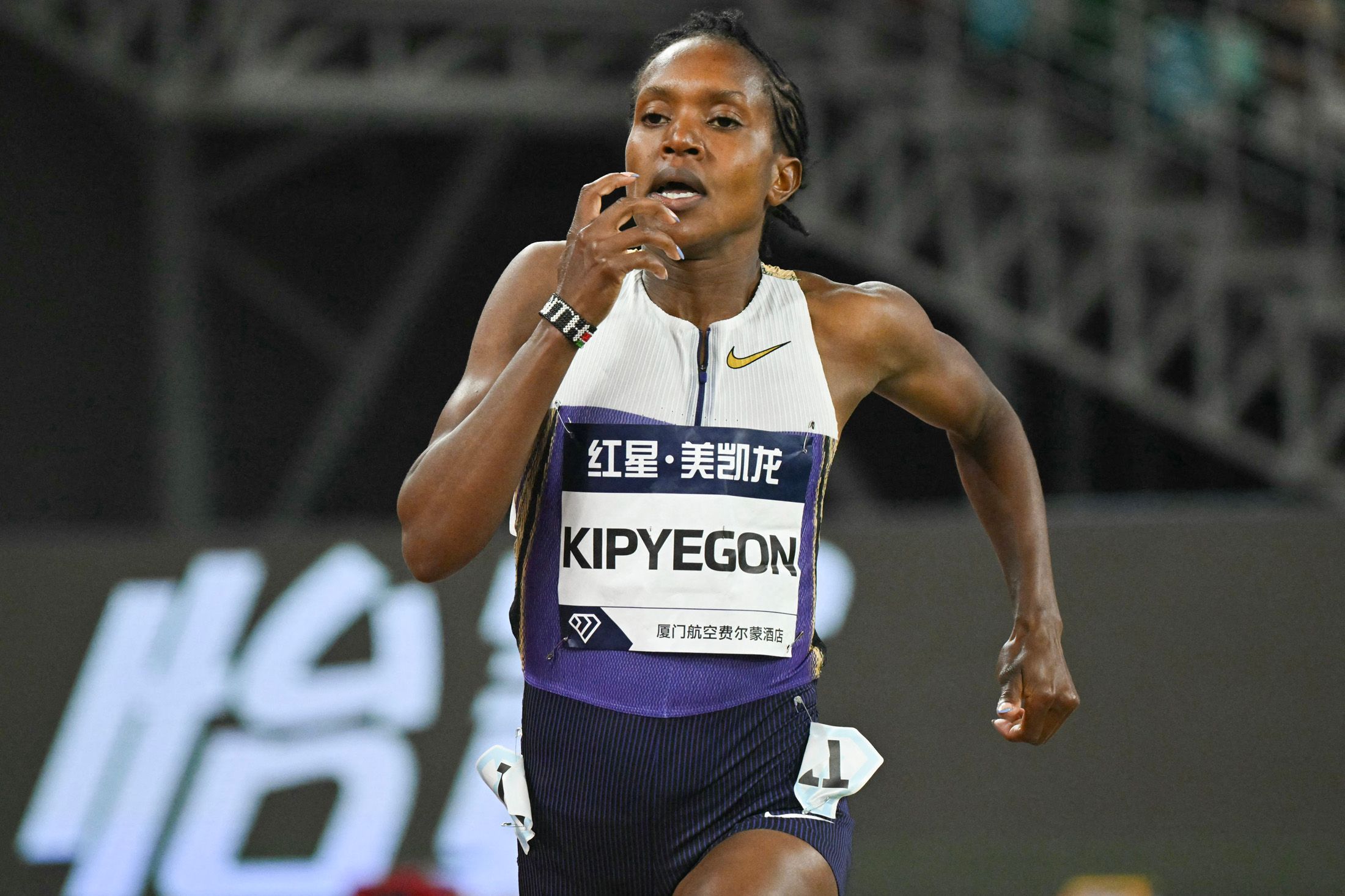 Faith Kipyegon in the 1000m in Xiamen