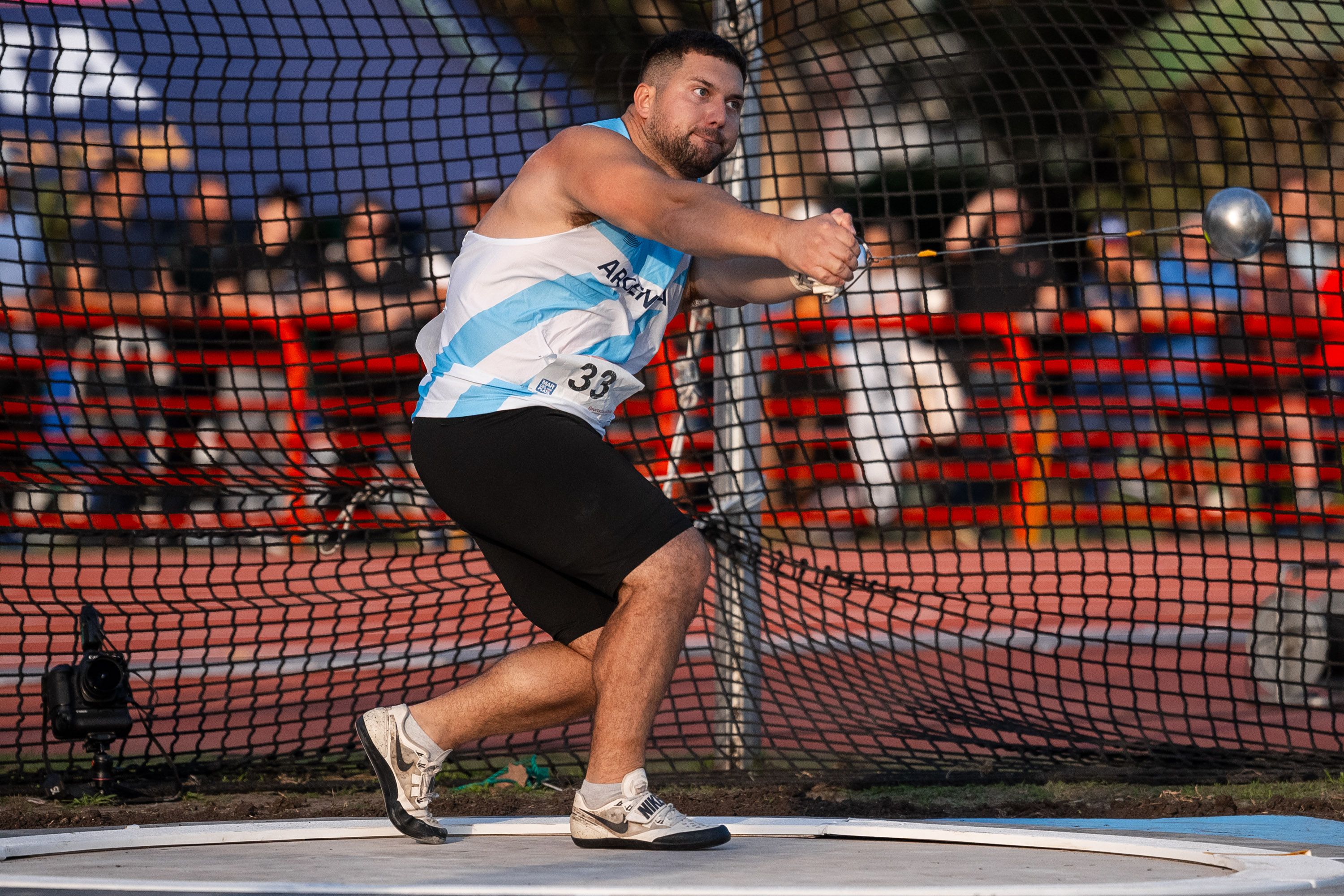 Hammer champion Joaquín Gómez at the South American Championships