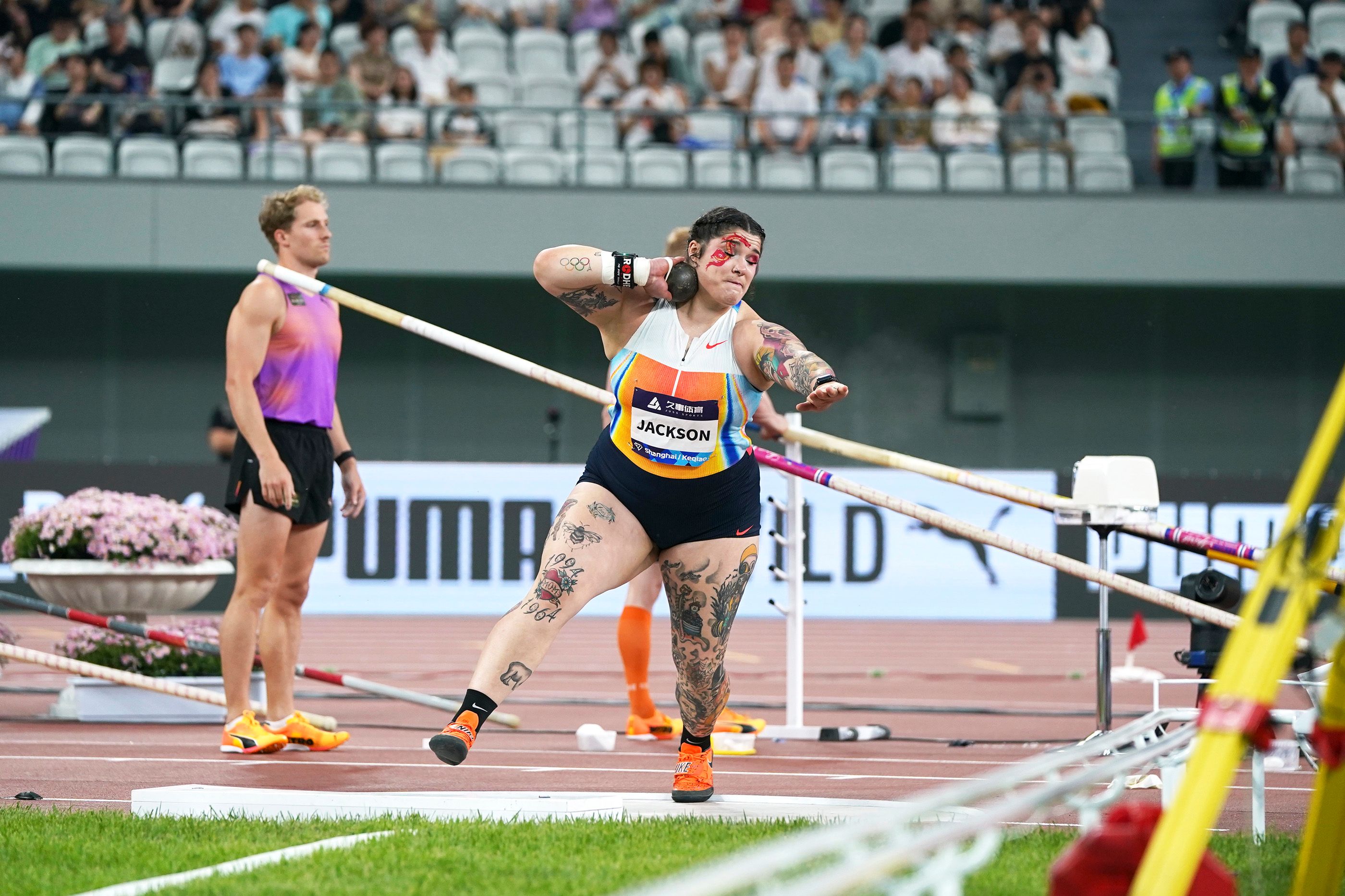 Chase Jackson at the Wanda Diamond League meeting in Shanghai/Keqiao