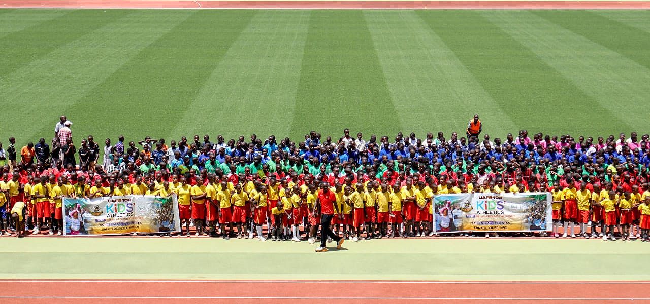 The Kids' Athletics Day event in Kampala, Uganda