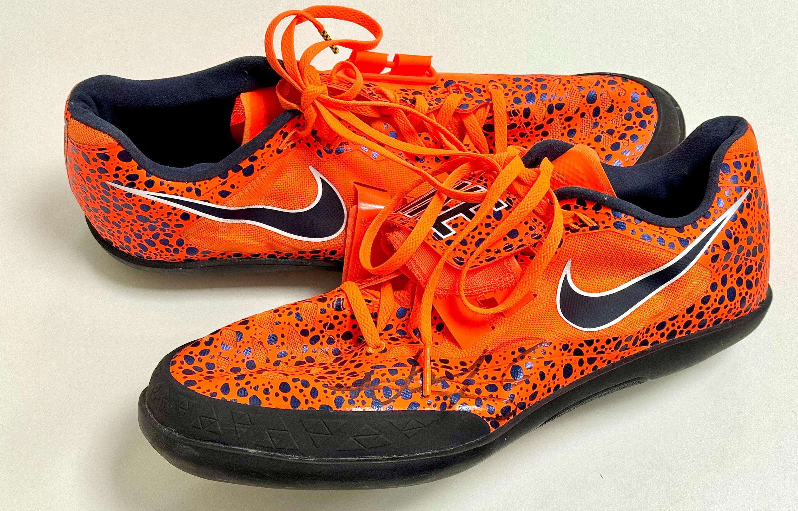 Nafissatou Thiam's shot put shoes worn at the Paris 2024 Olympic Games