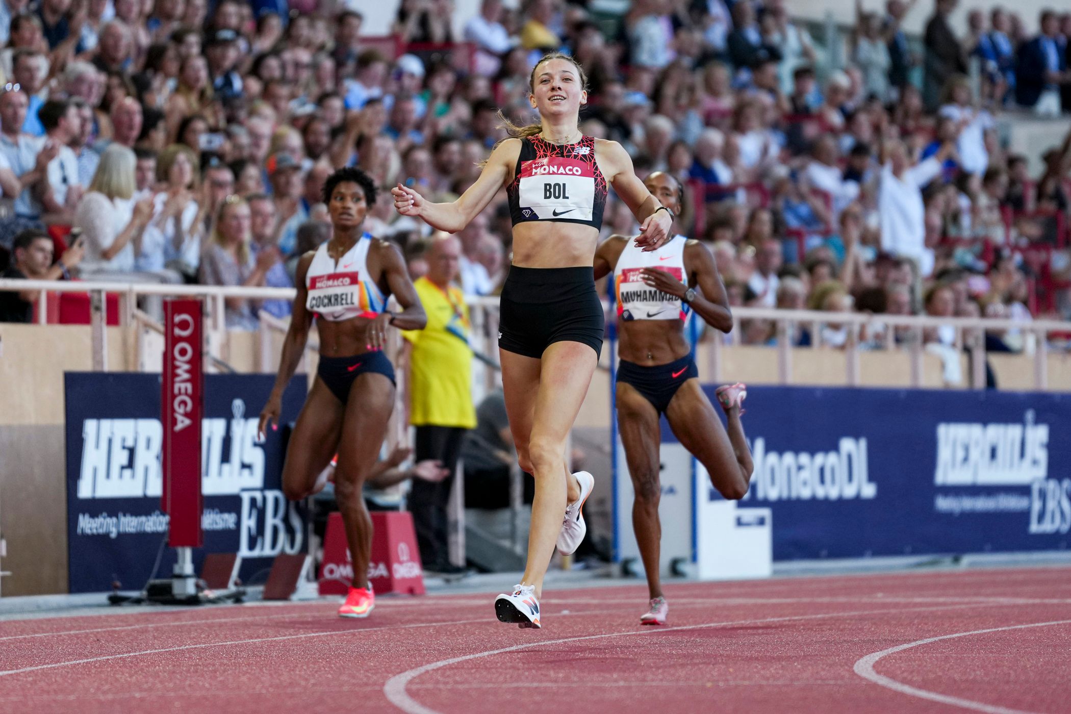 Femke Bol wins the 400m hurdles in Monaco