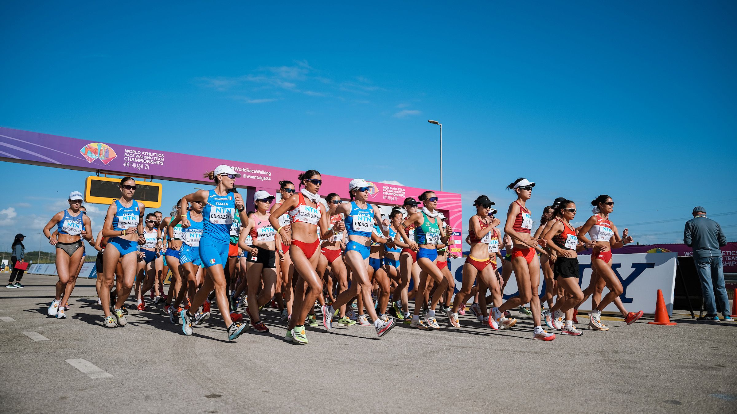 Action at the World Athletics Race Walking Team Championships in Antalya
