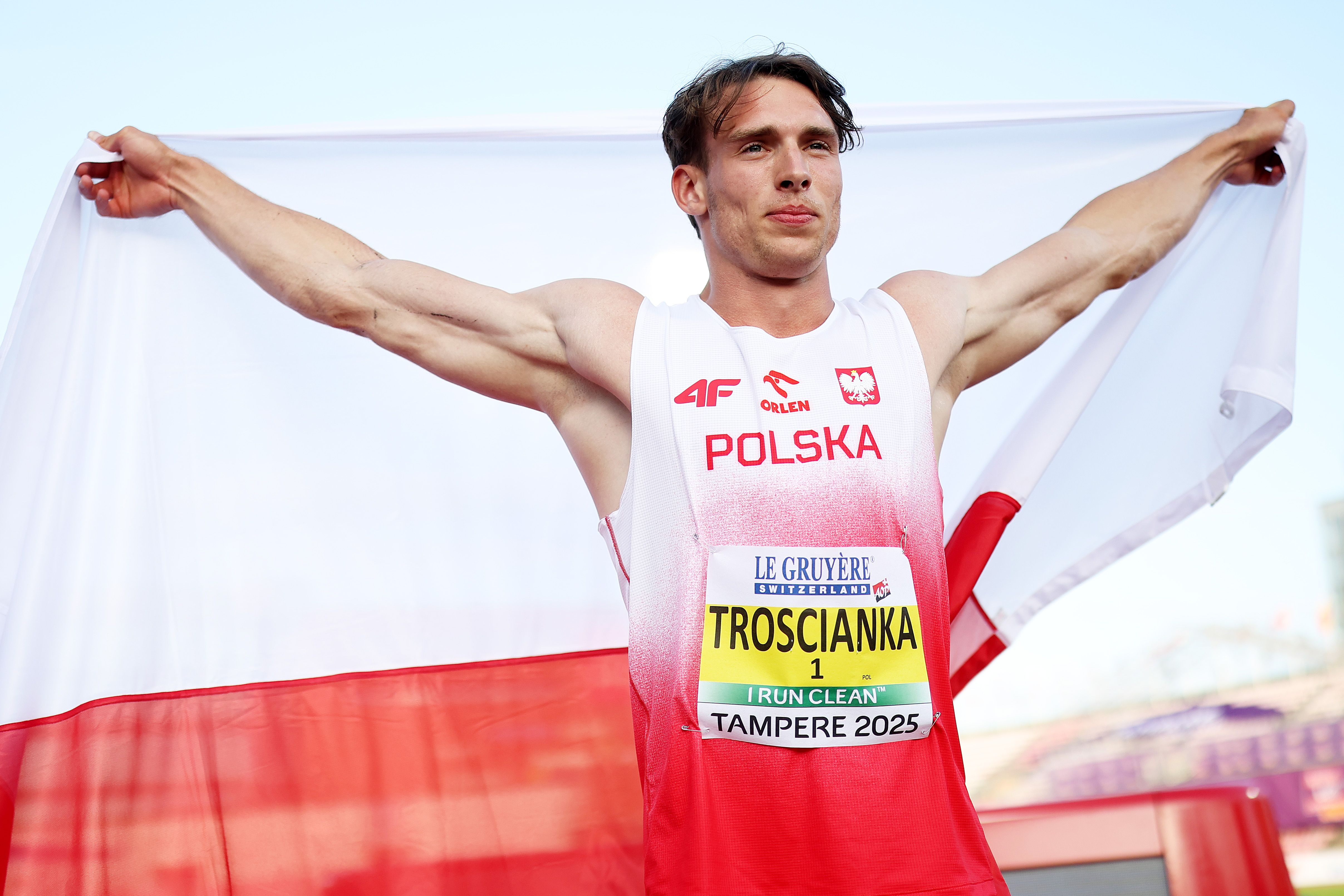 Hubert Trościanka after winning the decathlon at the European U20 Championships