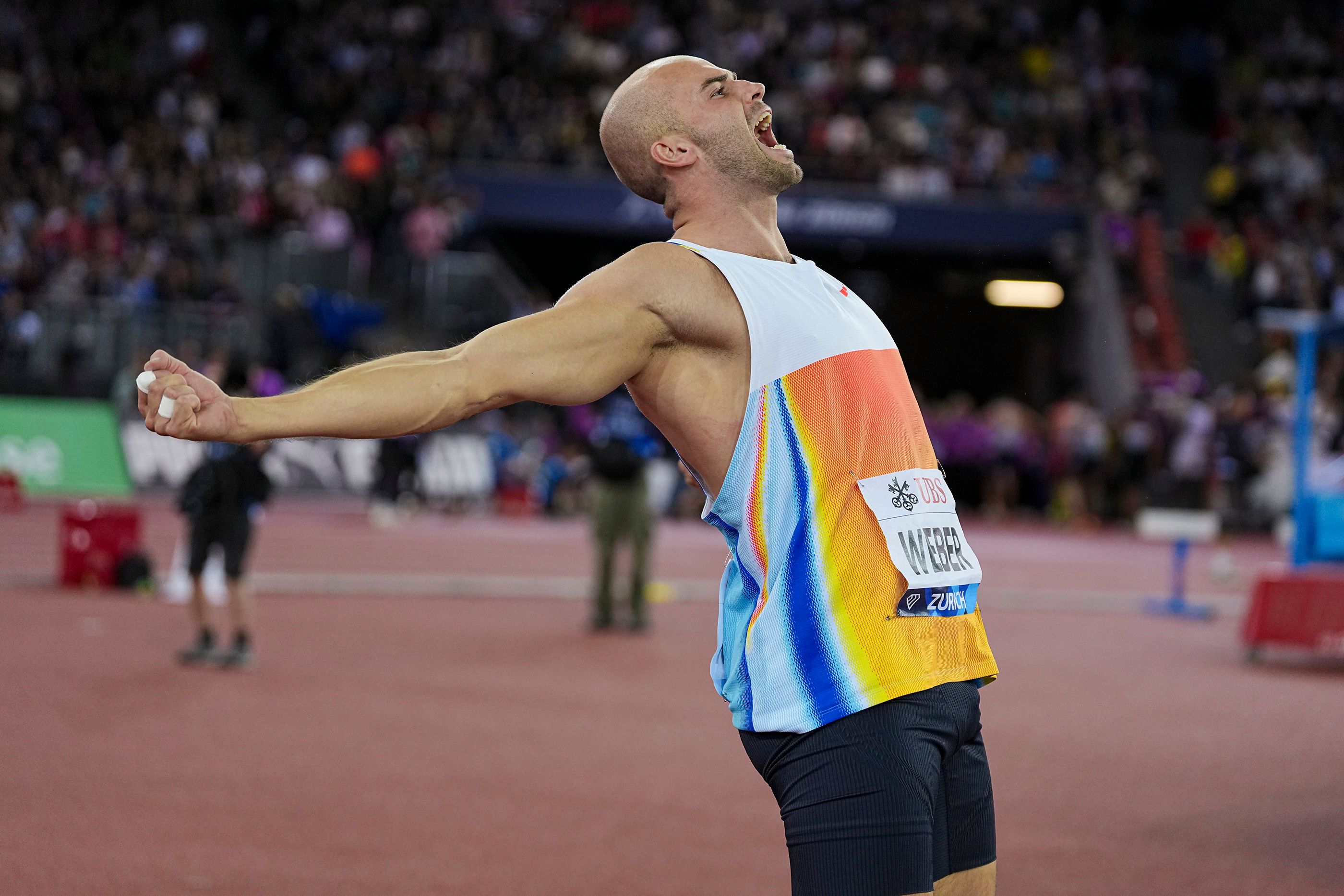 Julian Weber celebrates in Zurich