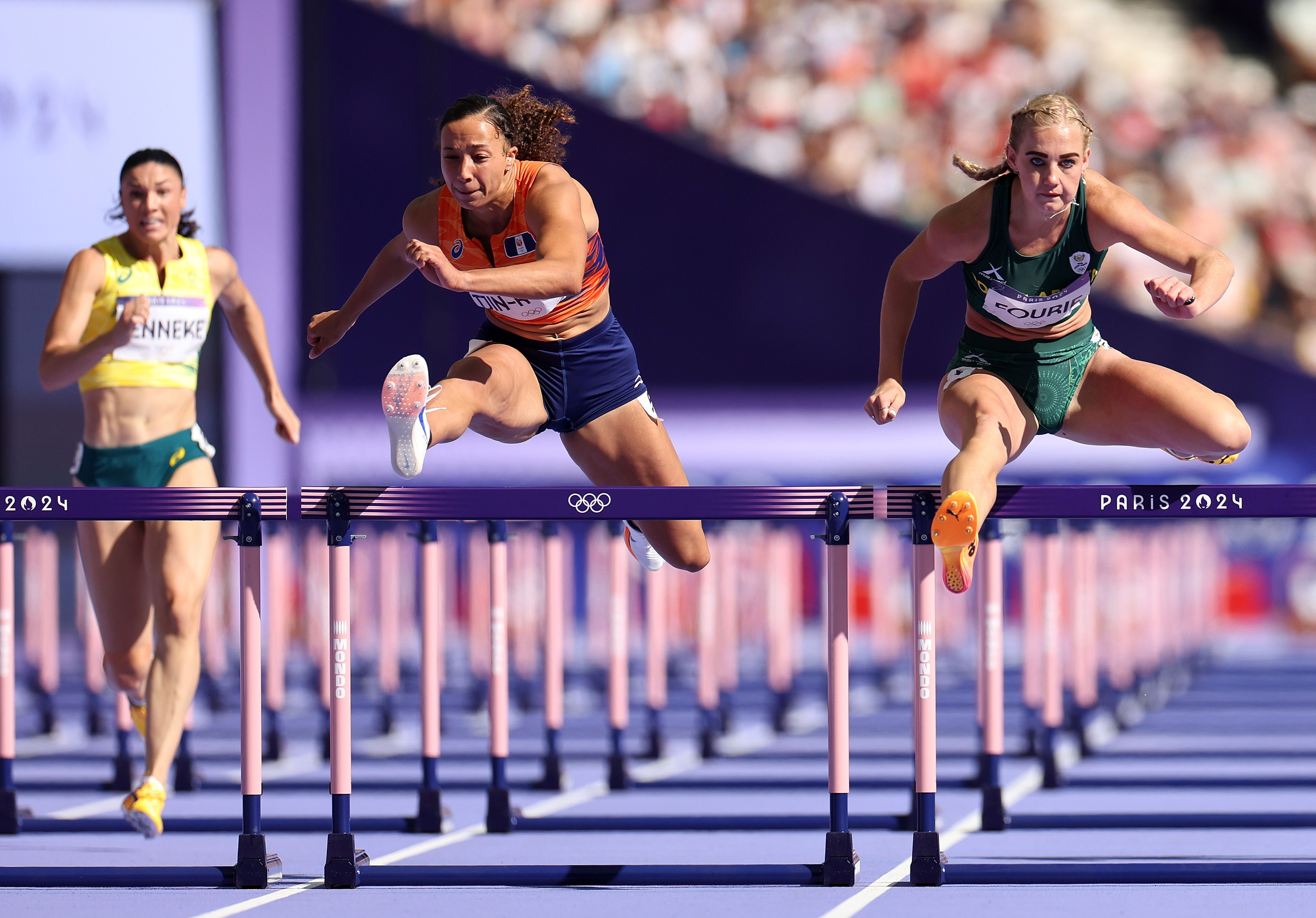 Marione Fourie (right) at the Paris 2024 Olympic Games