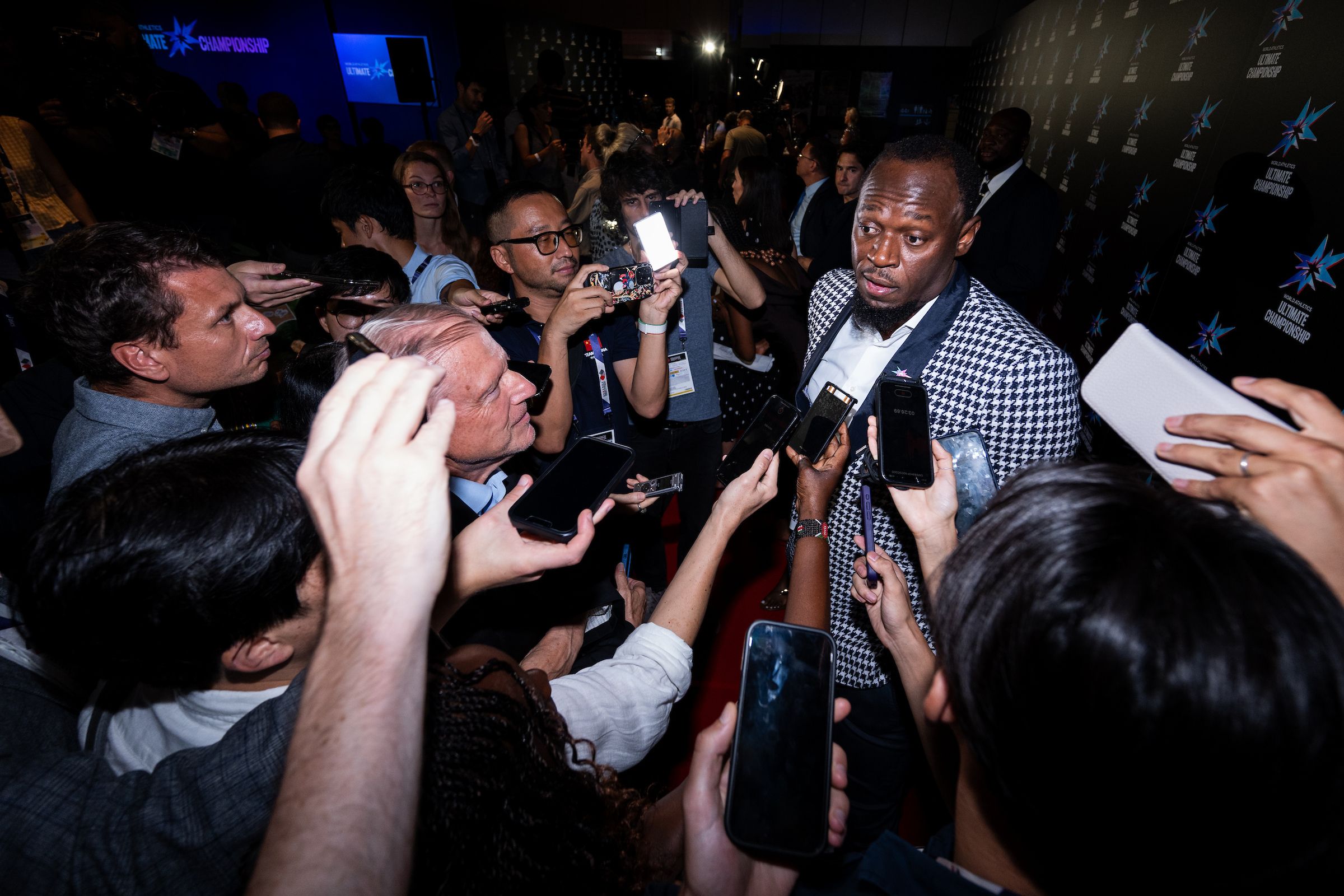 Usain Bolt at the Ultimate media party