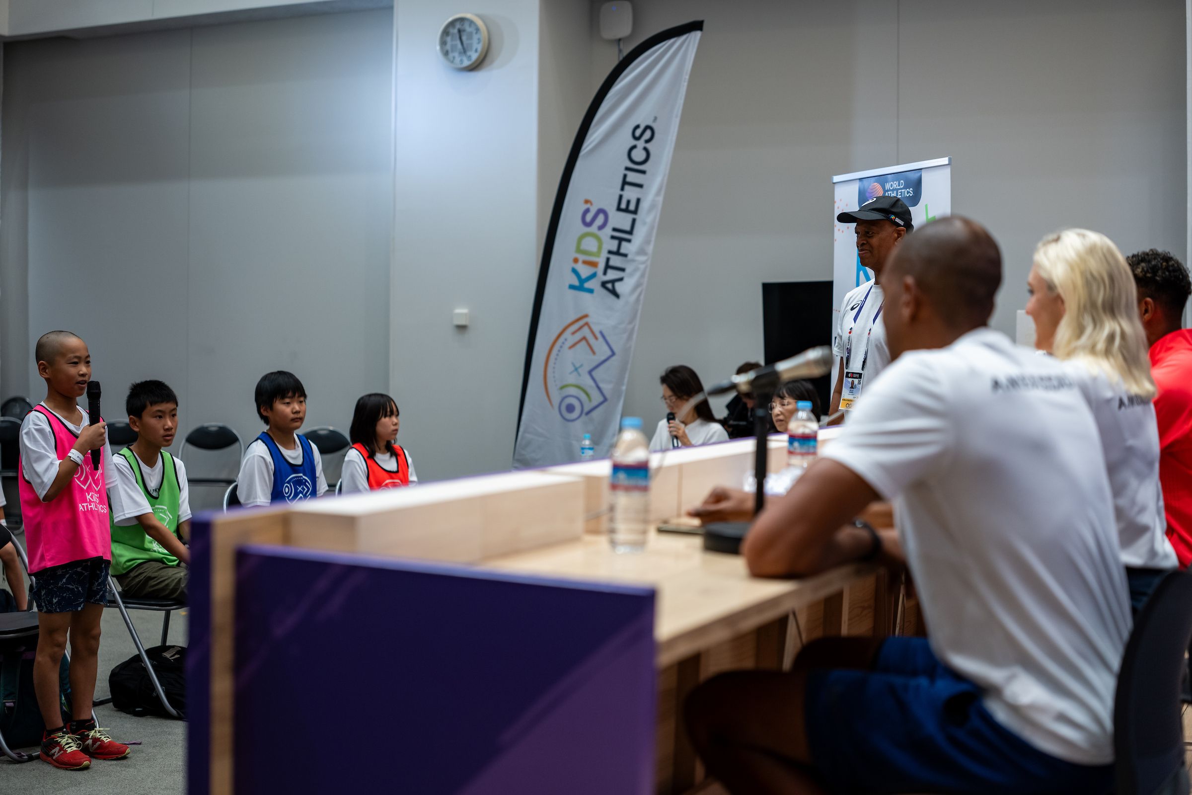 The kids' press conference during the WCH Tokyo 25
