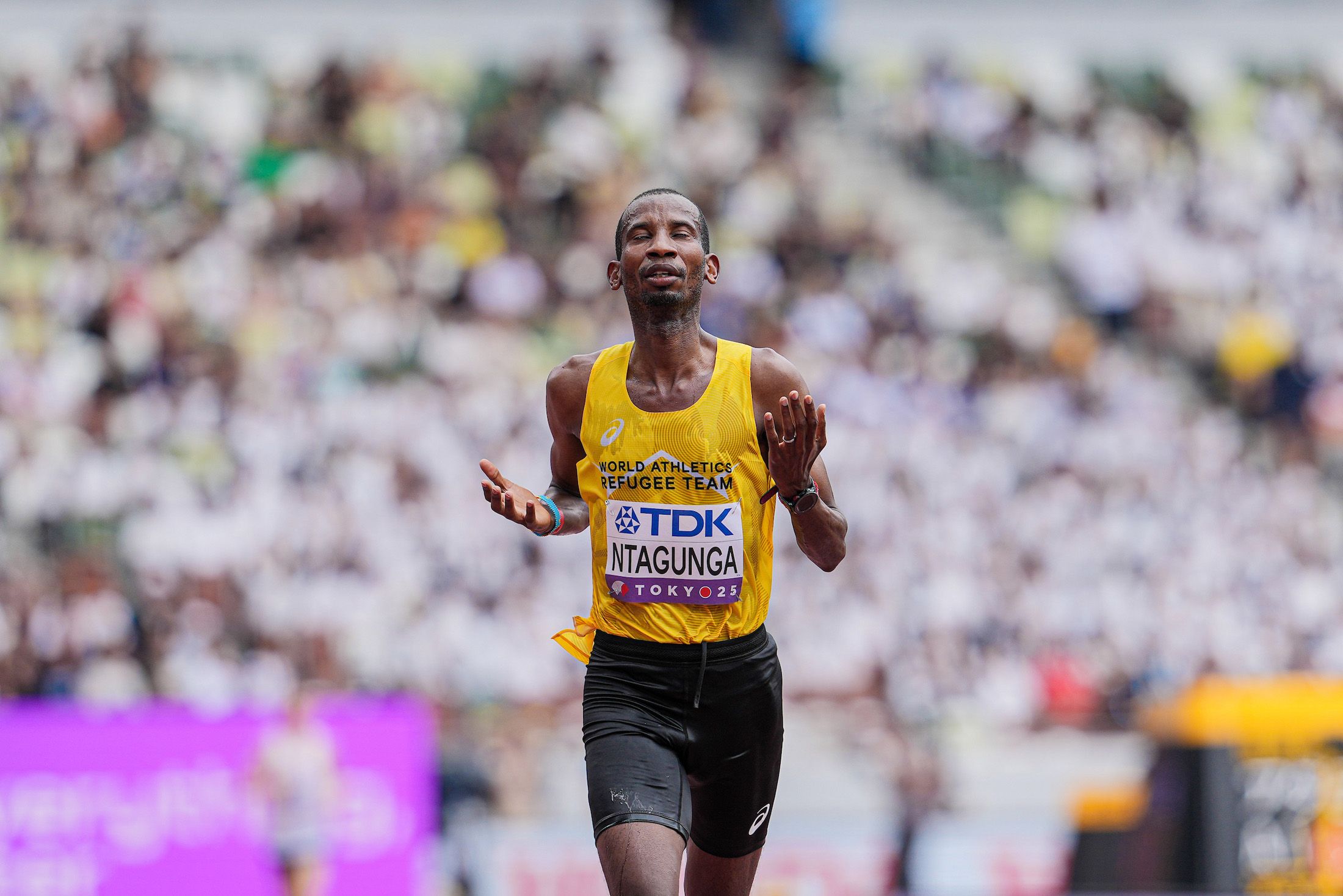 Emmanuel Ntagunga in the marathon at the World Athletics Championships Tokyo 25