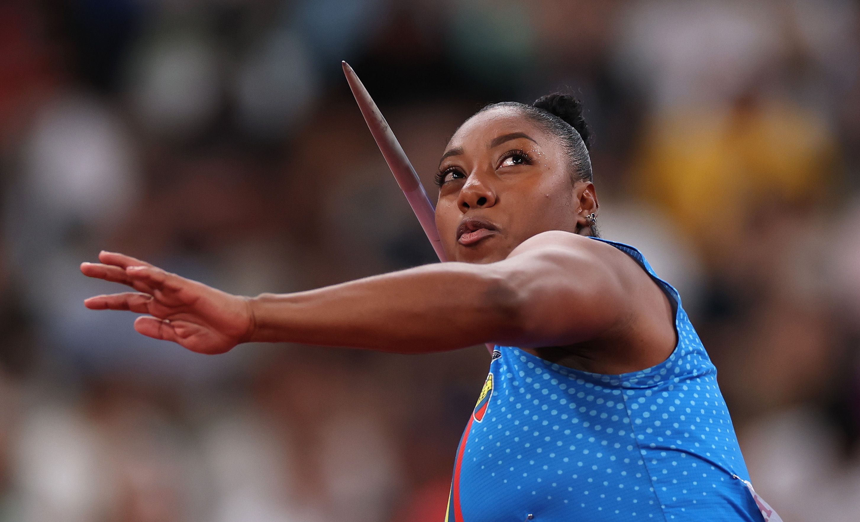 Juleisy Angulo at the World Athletics Championships Tokyo 25