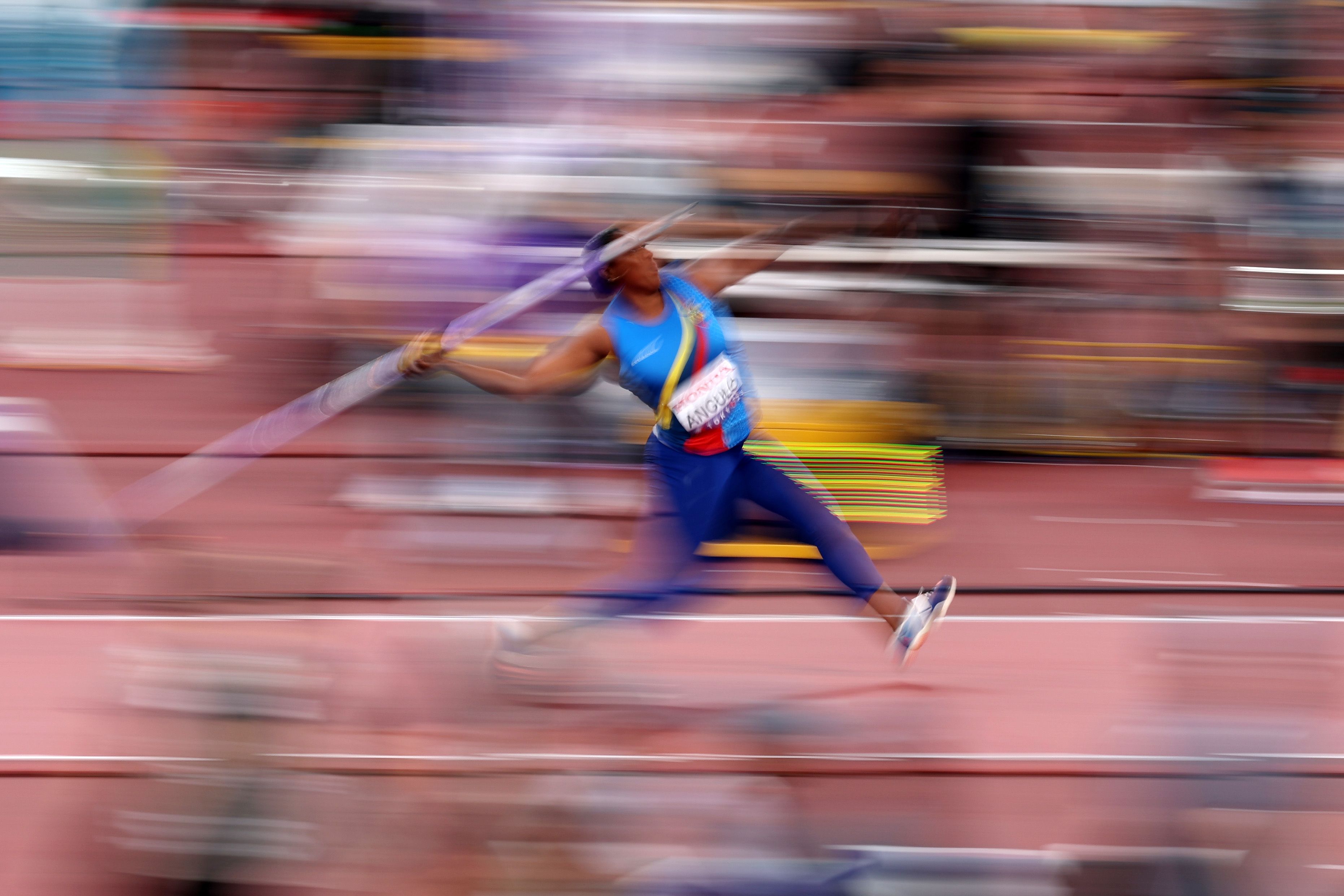 Juleisy Angulo at the World Athletics Championships Tokyo 25