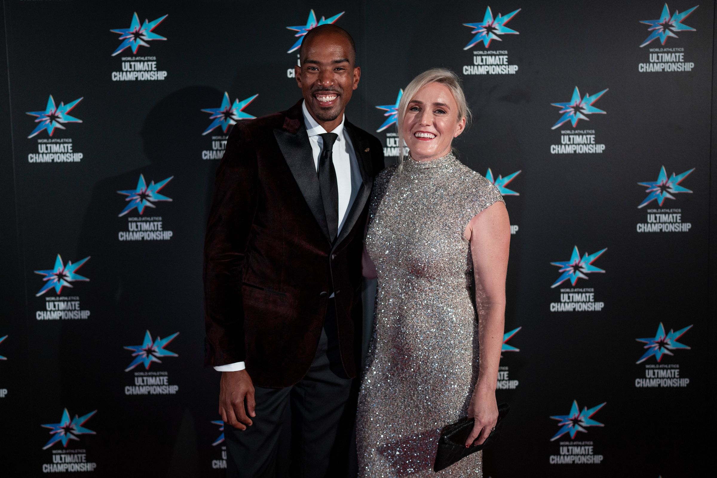 Christian Taylor and Sally Pearson at the Ultimate Media Party in Tokyo
