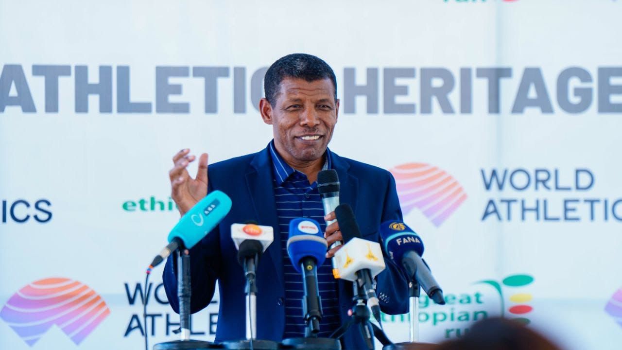 Haile Gebrselassie ahead of the 2025 Great Ethiopian Run