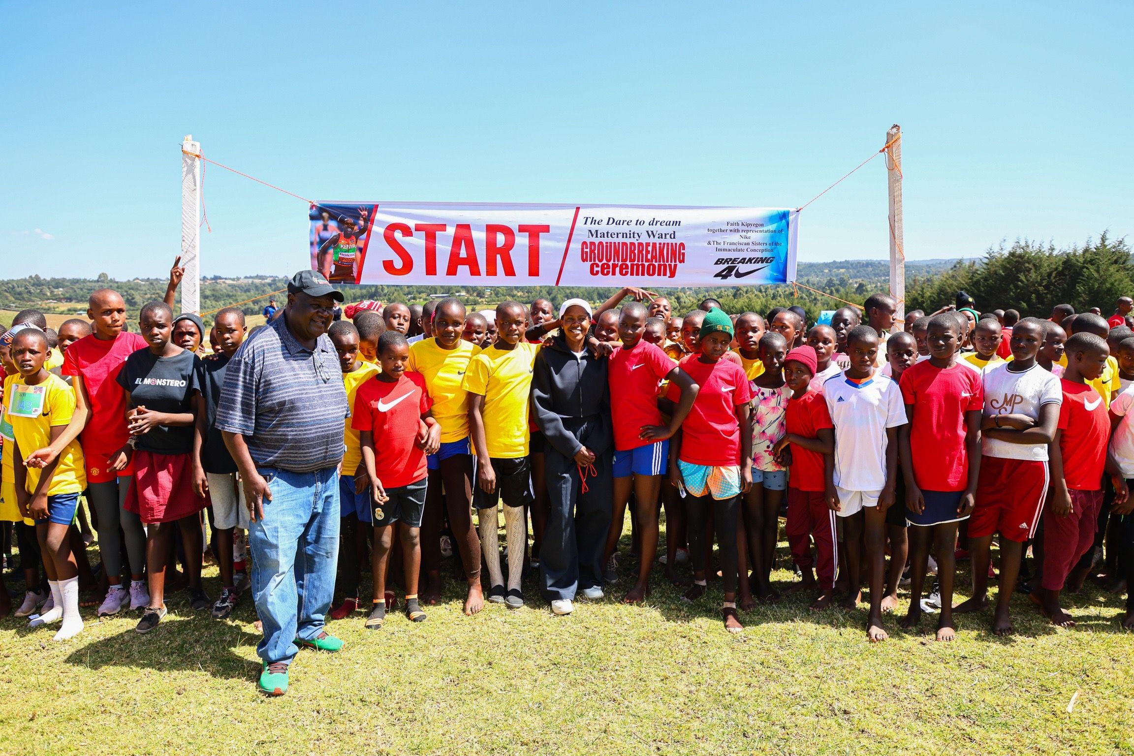 Faith Kipyegon at the launch of the Dare to Dream maternity facility 